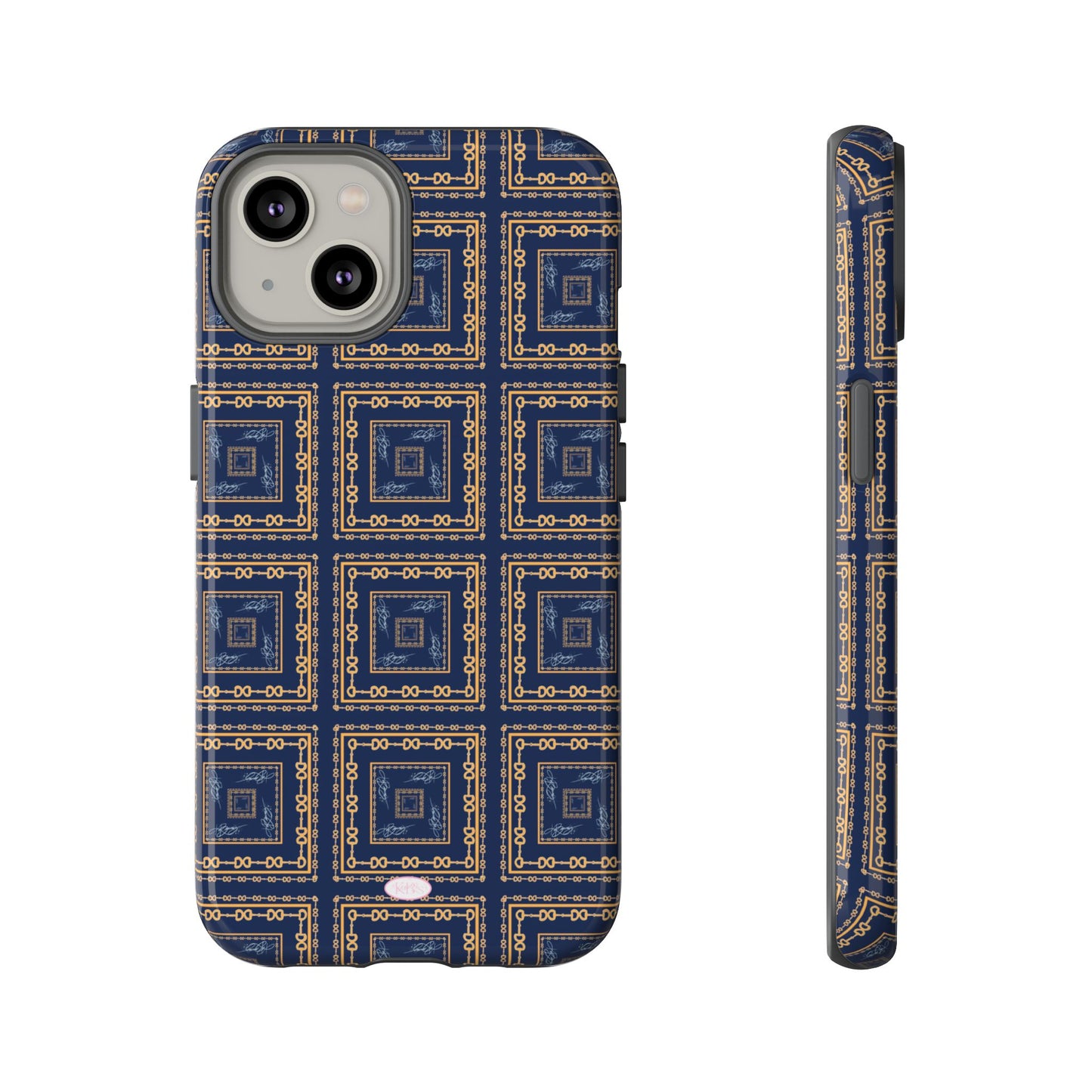 Navy & Gold Horsebit Tough Case