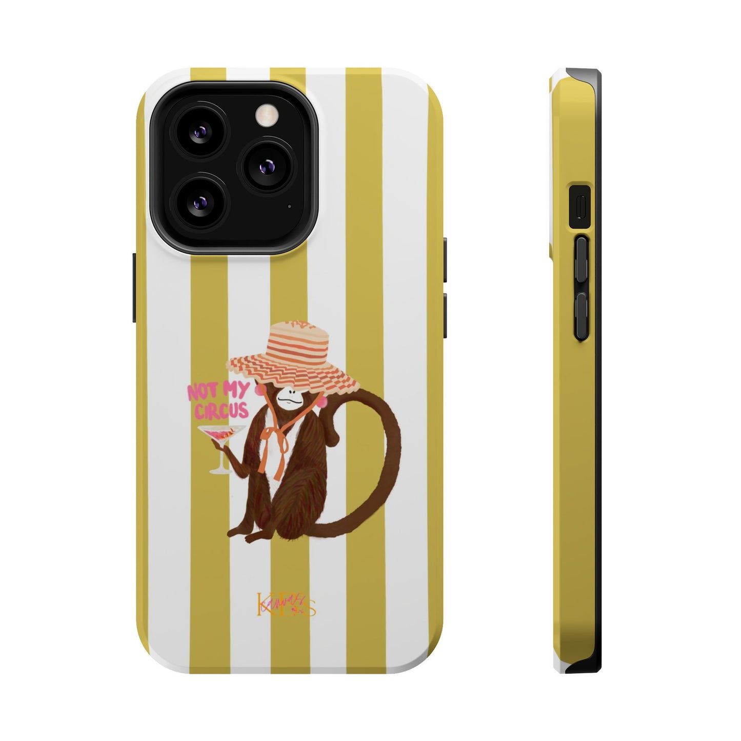 Not My Circus Mag Safe Case - Green Stripe