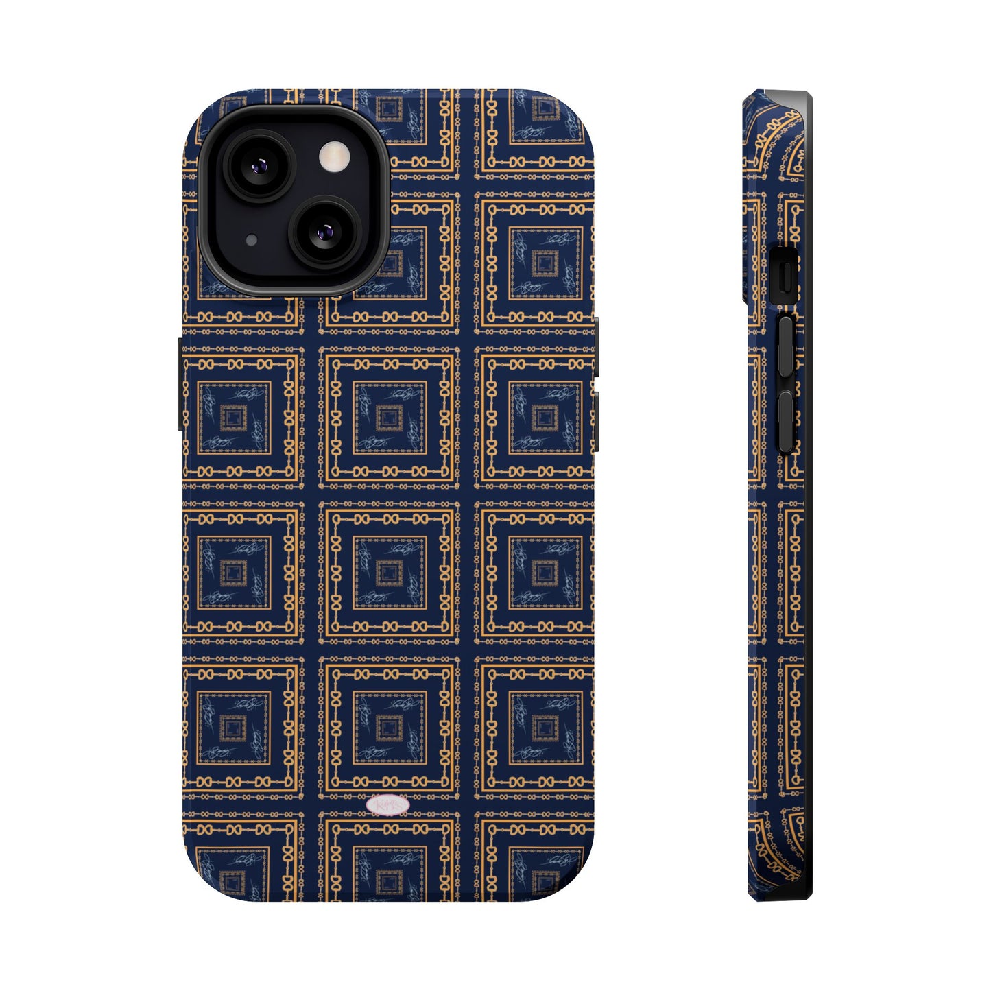 Navy & Gold Horsebit Mag Safe Case