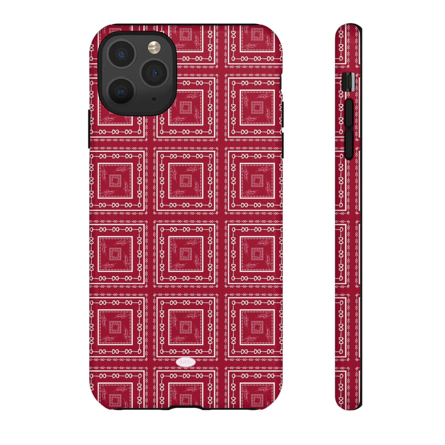 Maroon & White Horsebit Tough Case
