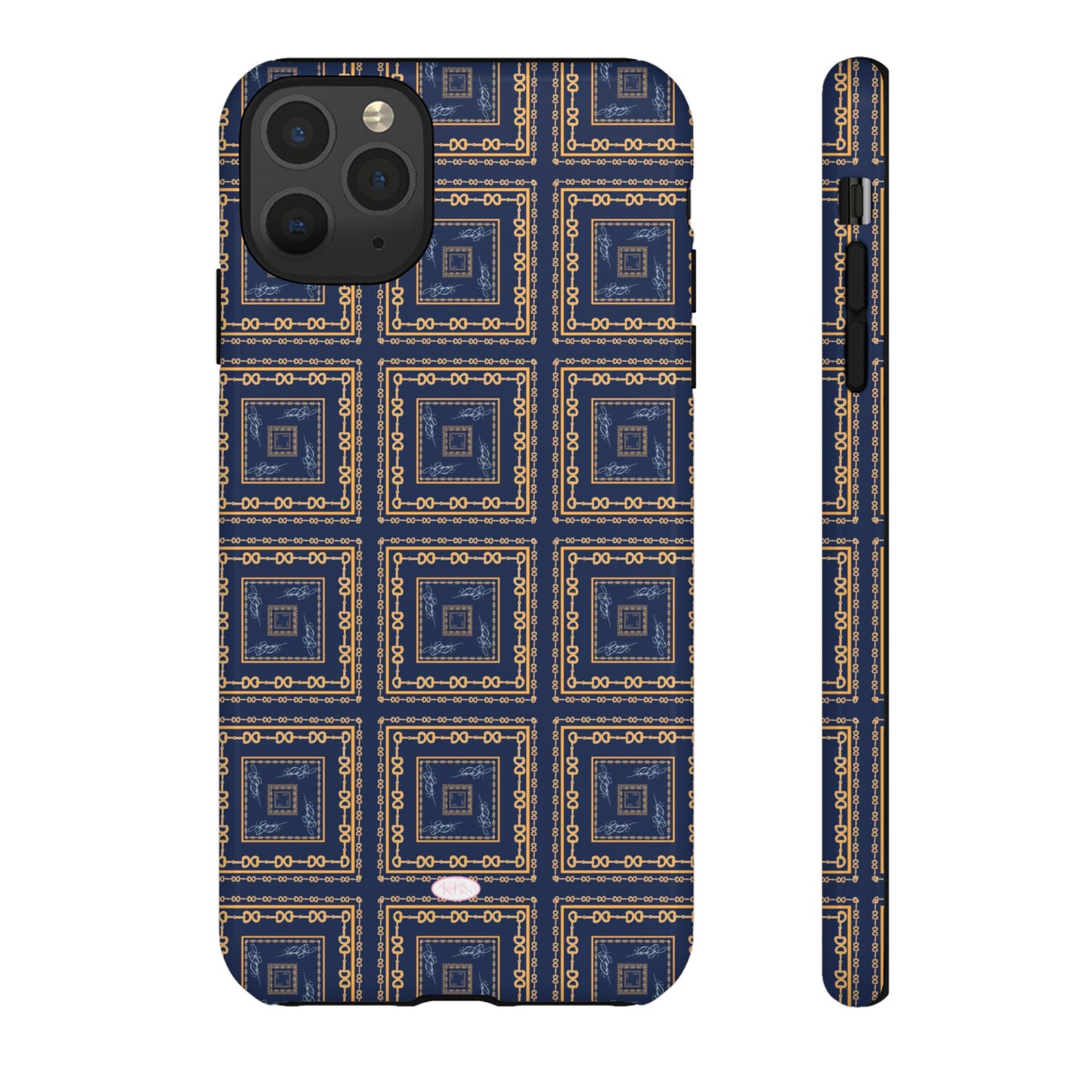 Navy & Gold Horsebit Tough Case