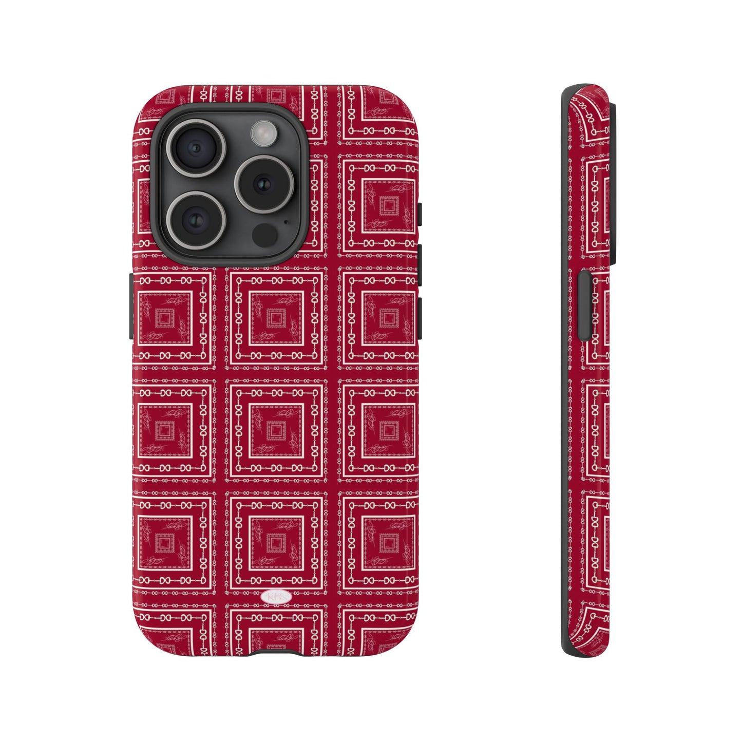 Maroon & White Horsebit Tough Case