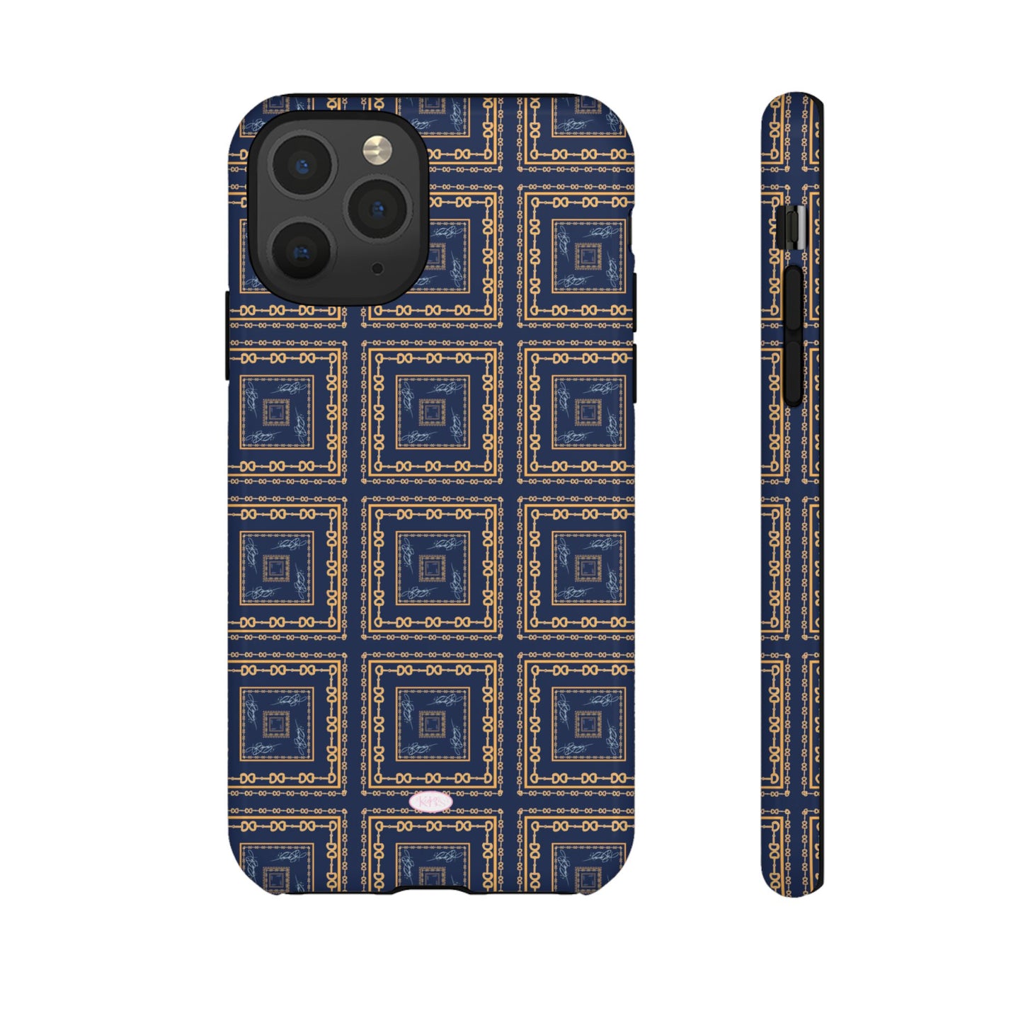 Navy & Gold Horsebit Tough Case