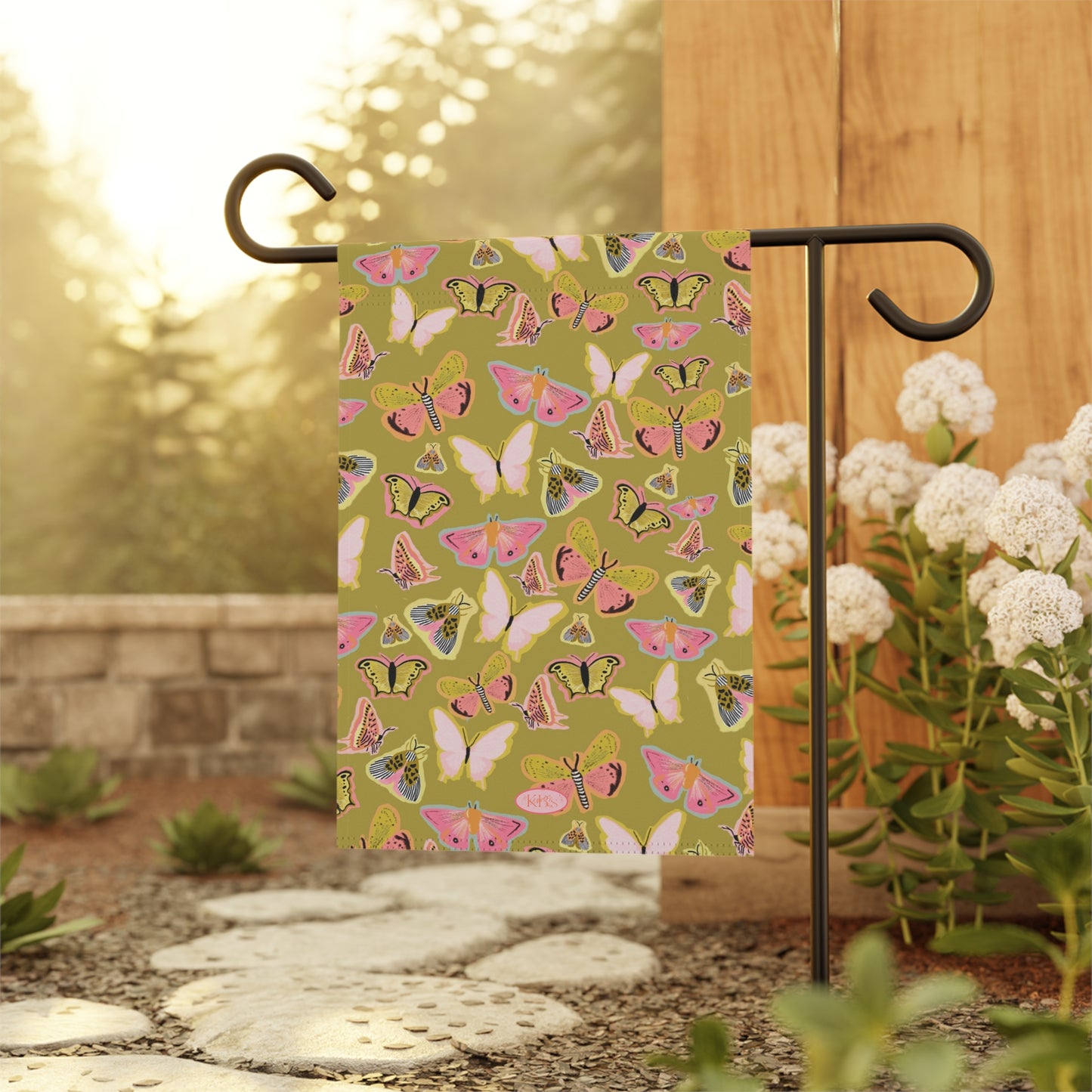 Butterfly Muse Garden Flag - Green