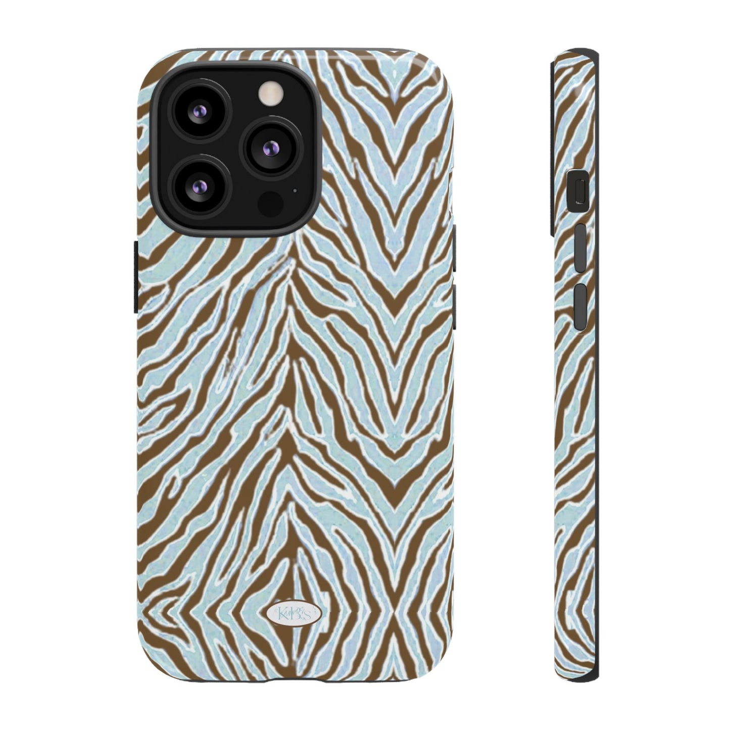 Zebra Bleu Tough Case