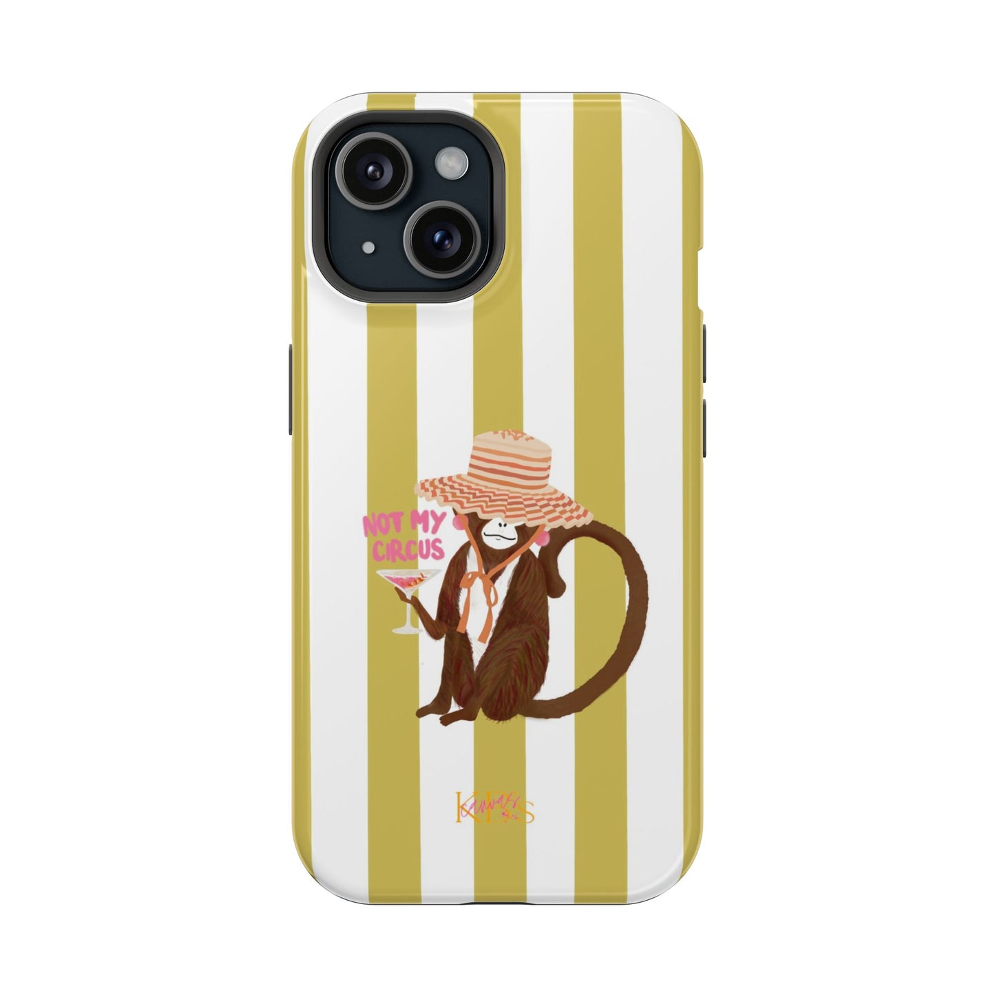 Not My Circus Mag Safe Case - Green Stripe