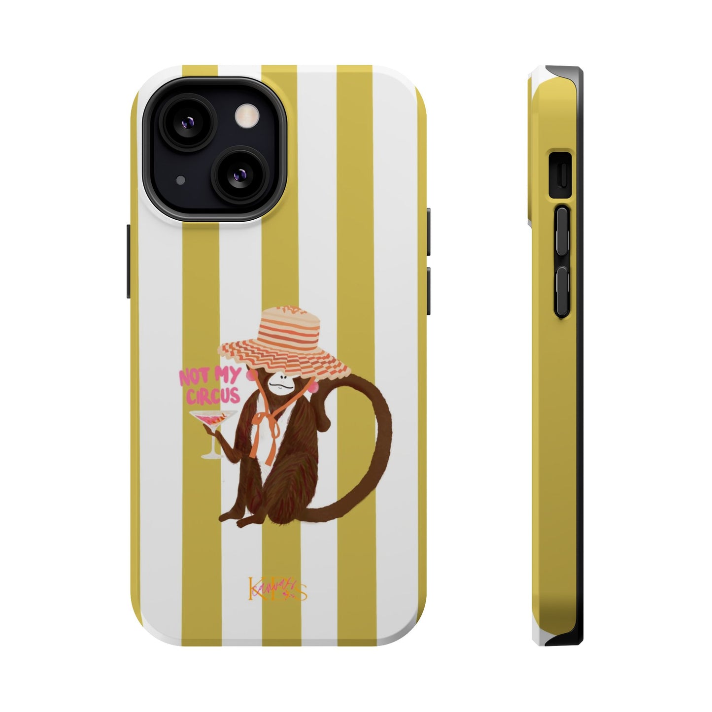 Not My Circus Mag Safe Case - Green Stripe