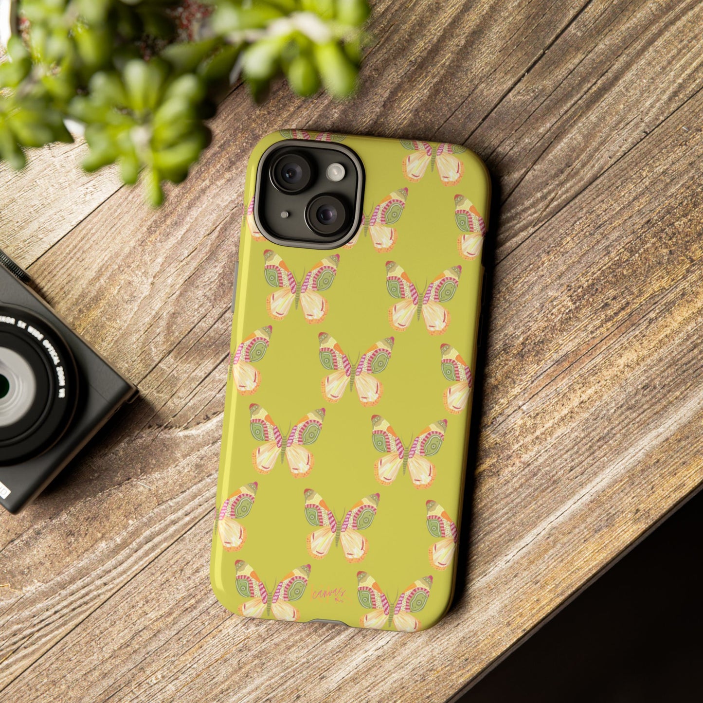Flutter Pattern Tough Case - Green