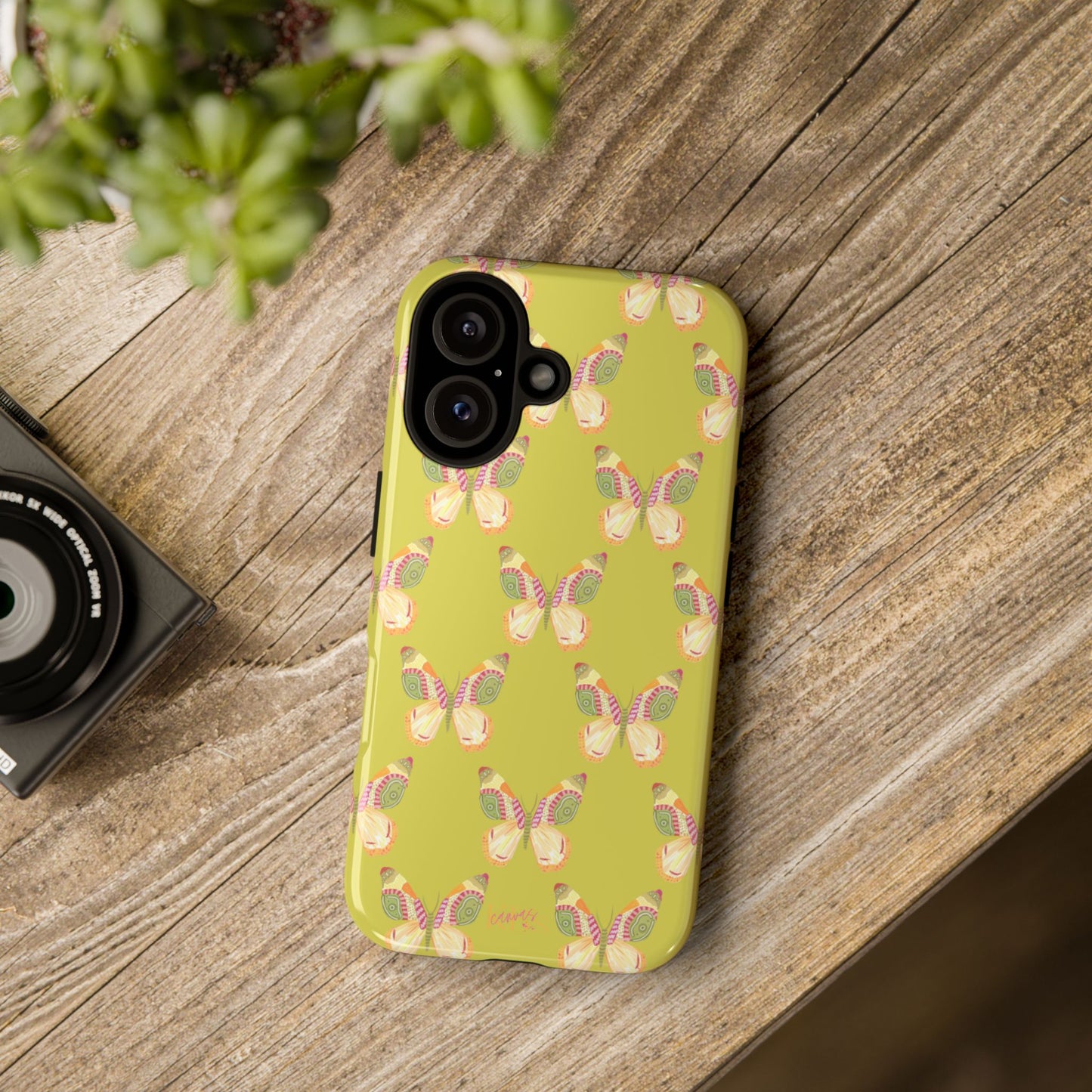 Flutter Pattern Tough Case - Green