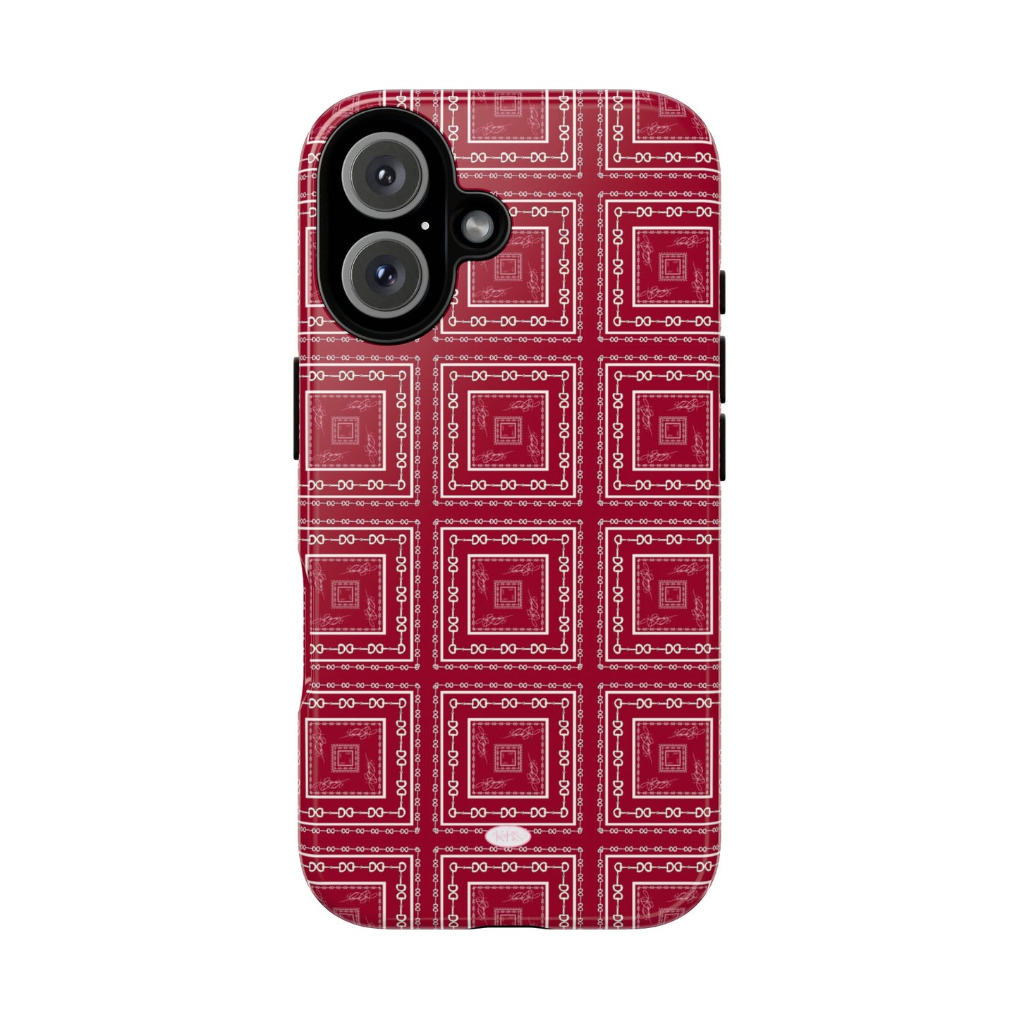 Maroon & White Horsebit Tough Case