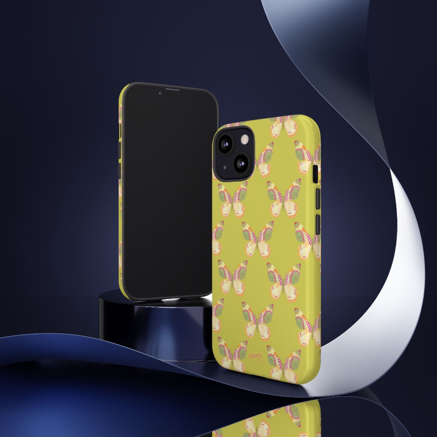 Flutter Pattern Tough Case - Green