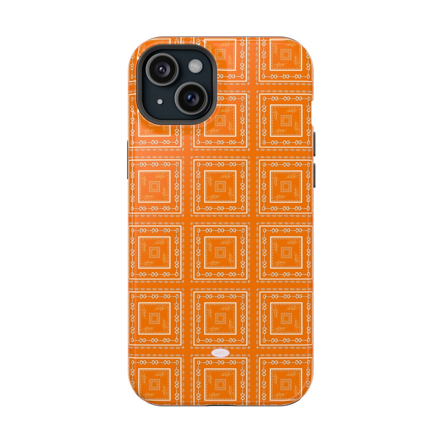 Orange & White Horsebit MagSafe Case