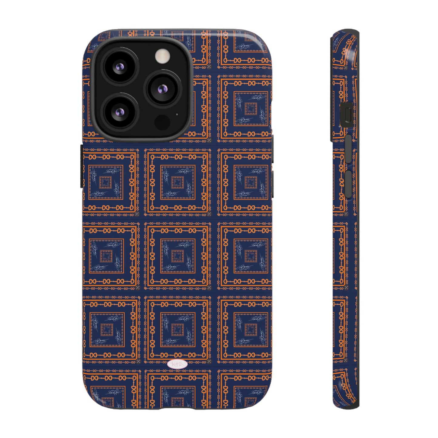 Navy & Orange Horsebit Tough Case