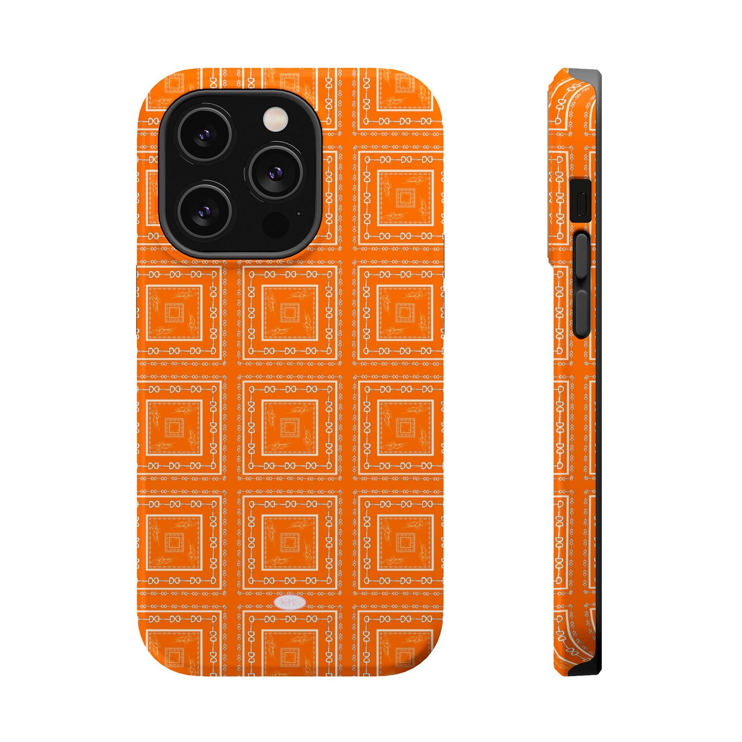 Orange & White Horsebit MagSafe Case