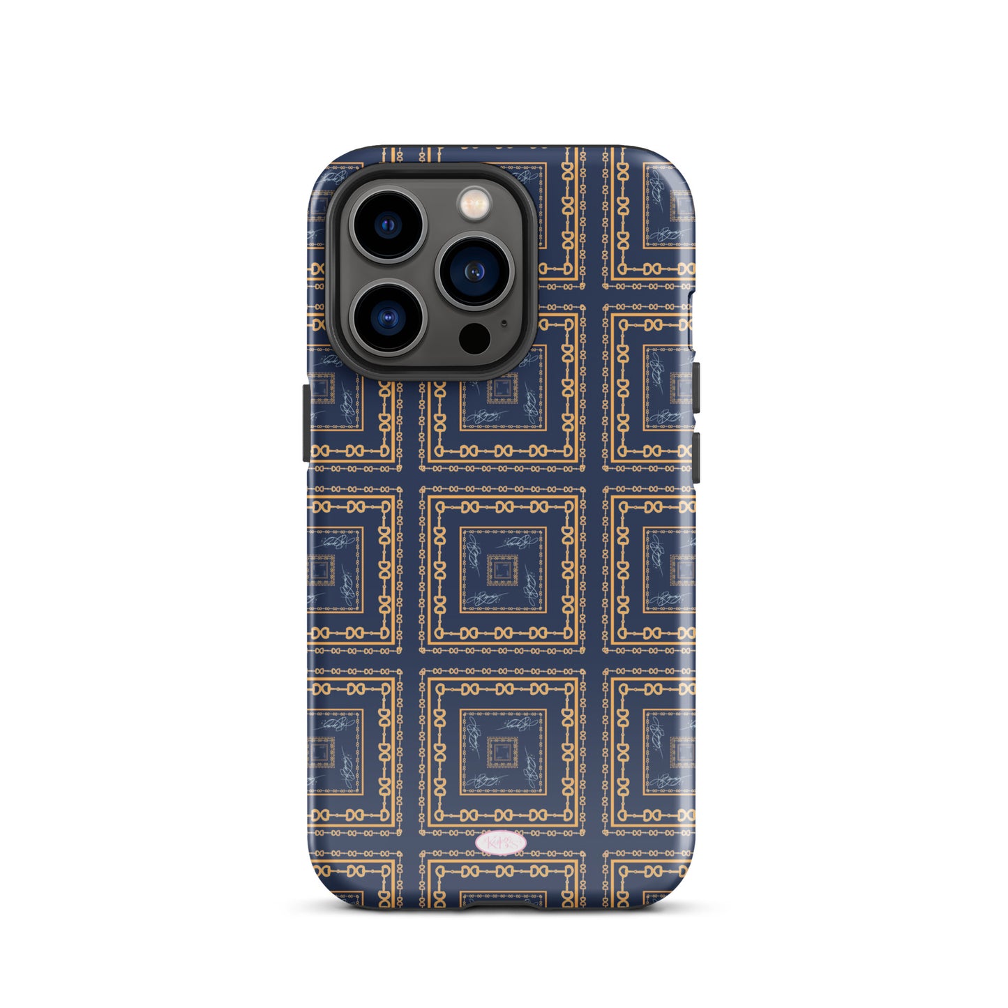 Navy & Gold Horsebit Tough Case