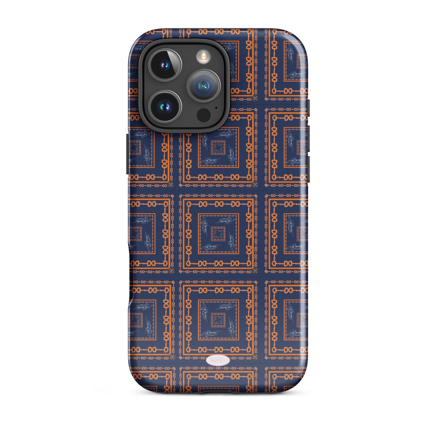 Navy & Orange Horsebit Tough Case