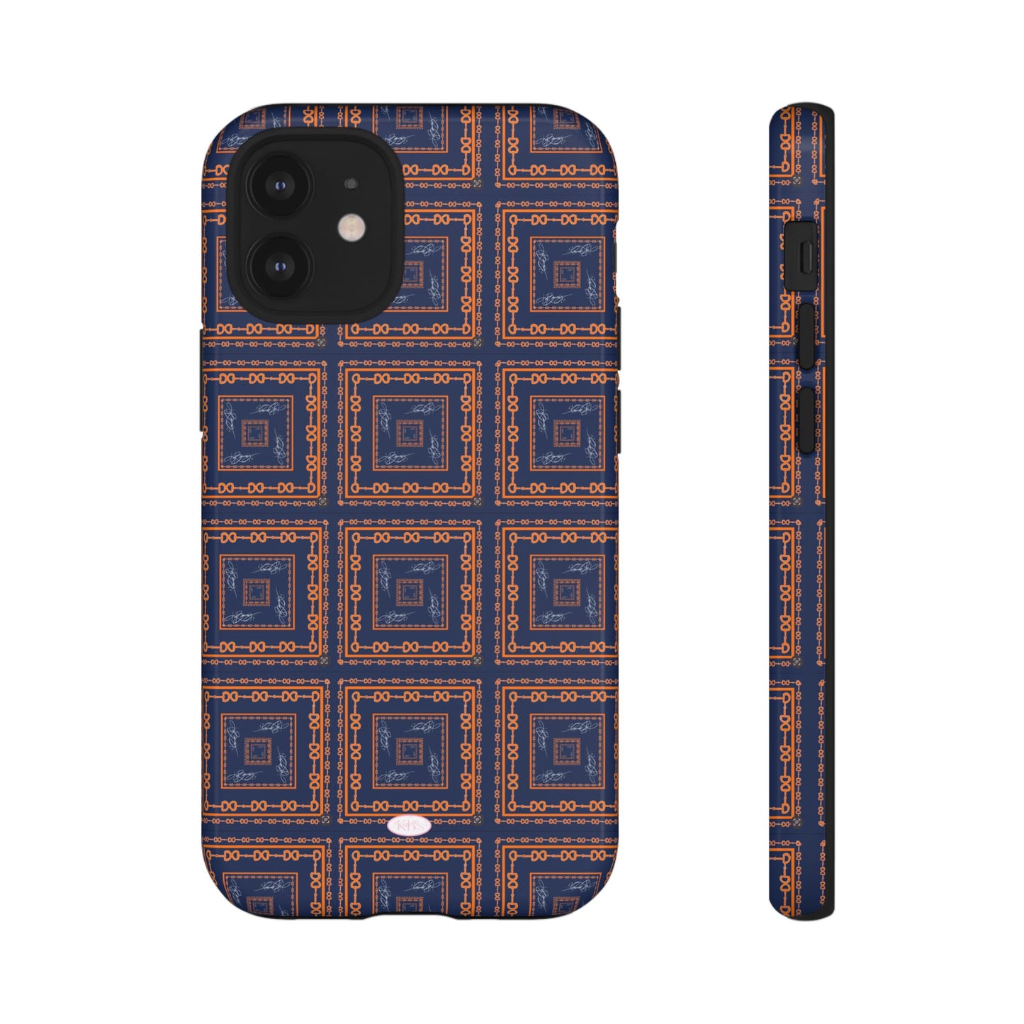Navy & Orange Horsebit Tough Case