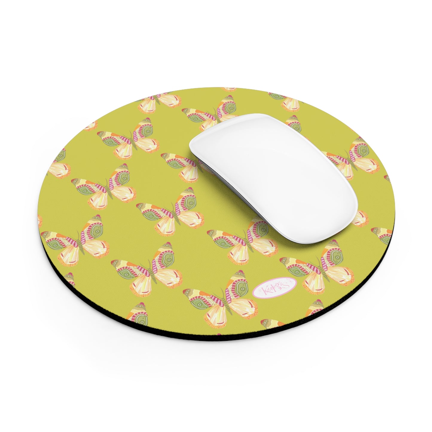 Flutter Pattern Mouse Pad - Green