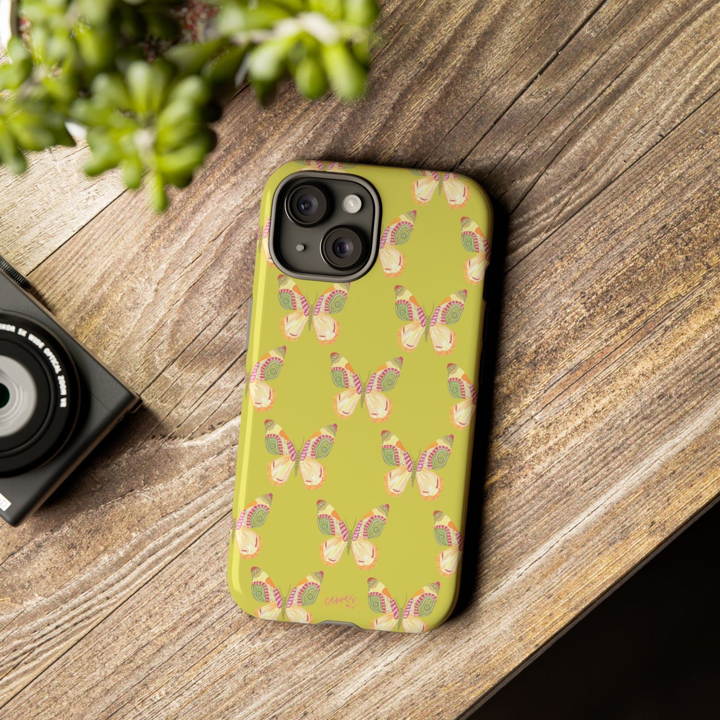Flutter Pattern Tough Case - Green