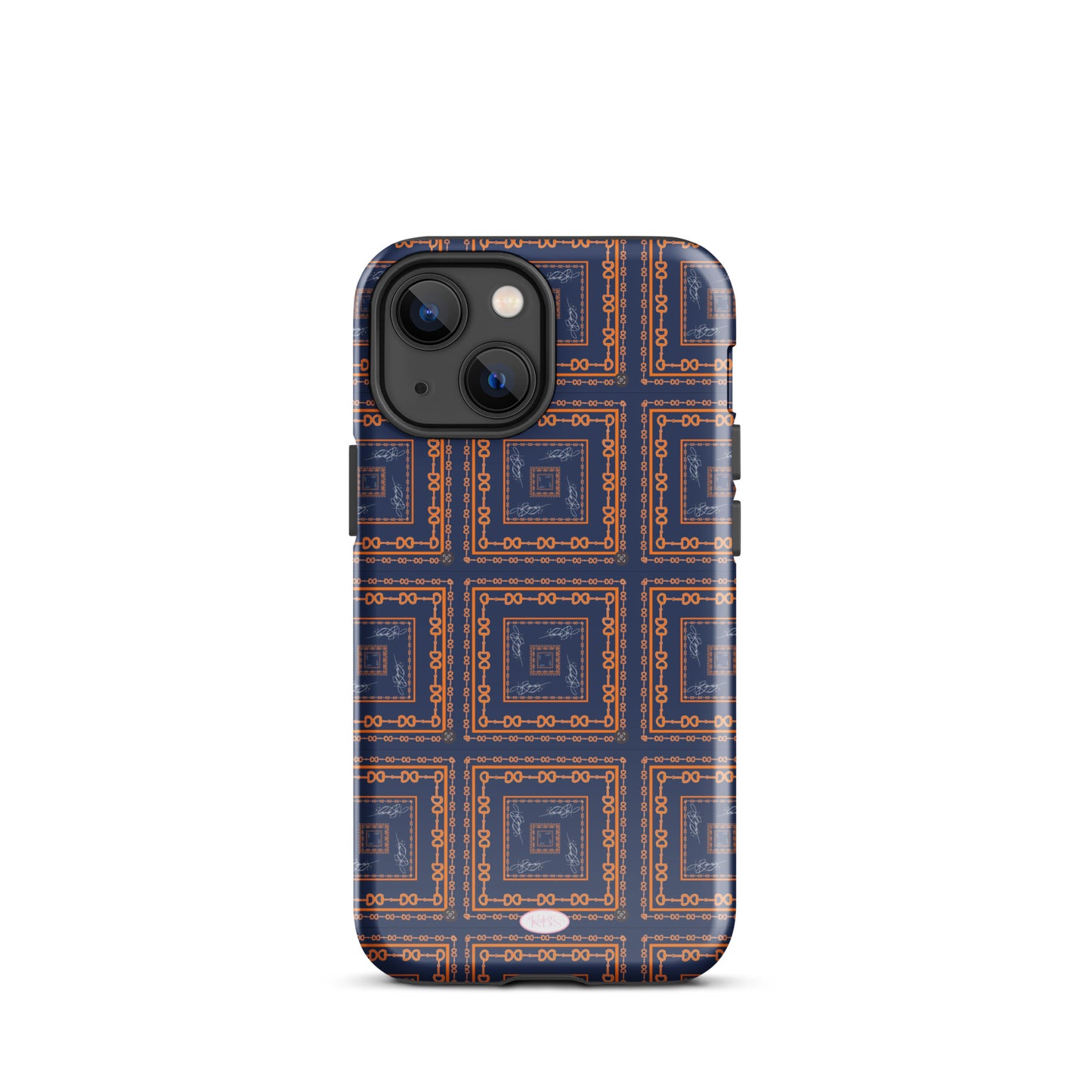 Navy & Orange Horsebit Tough Case