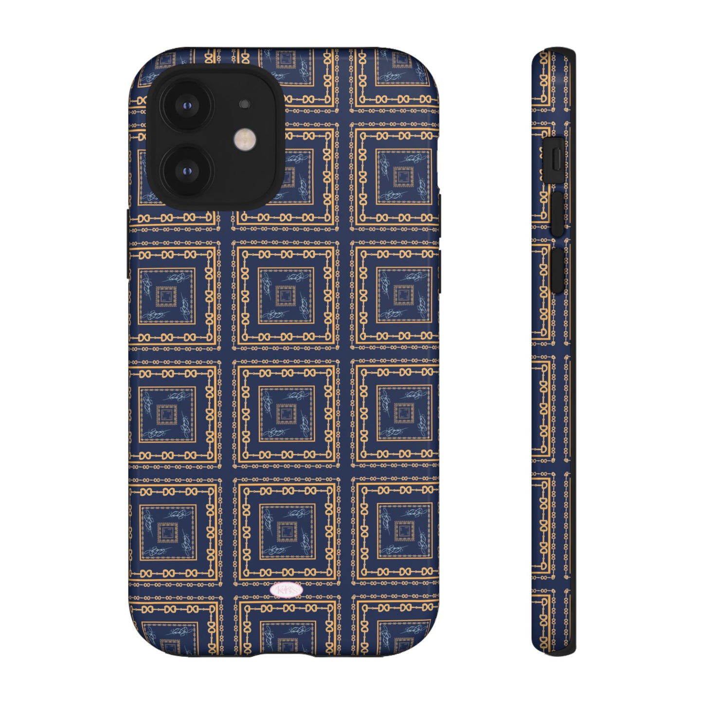 Navy & Gold Horsebit Tough Case
