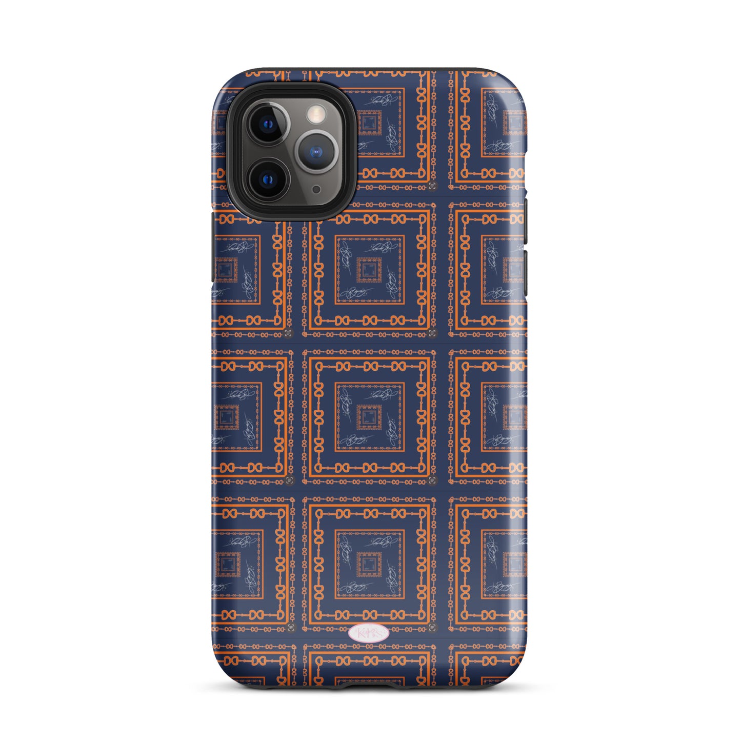 Navy & Orange Horsebit Tough Case