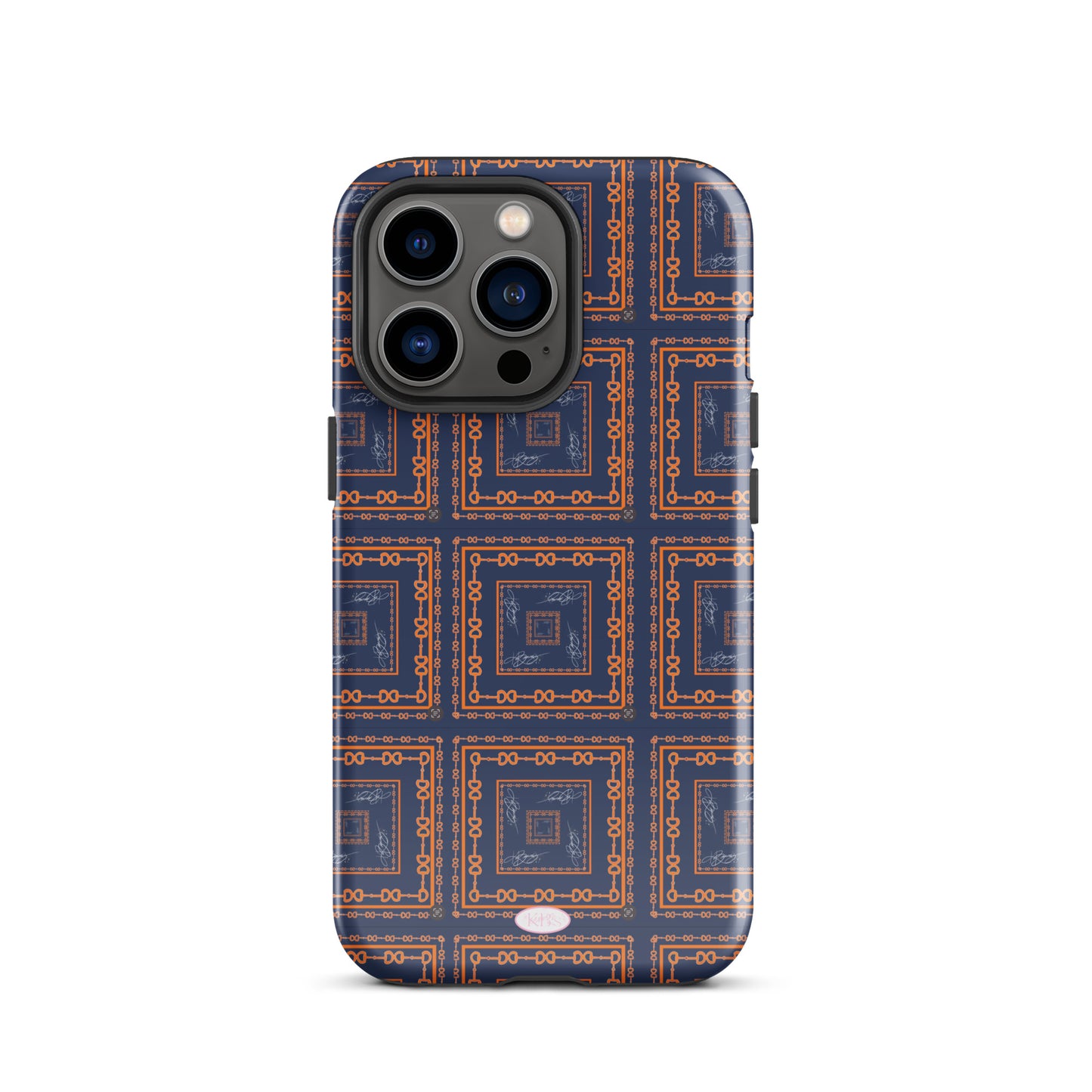 Navy & Orange Horsebit Tough Case