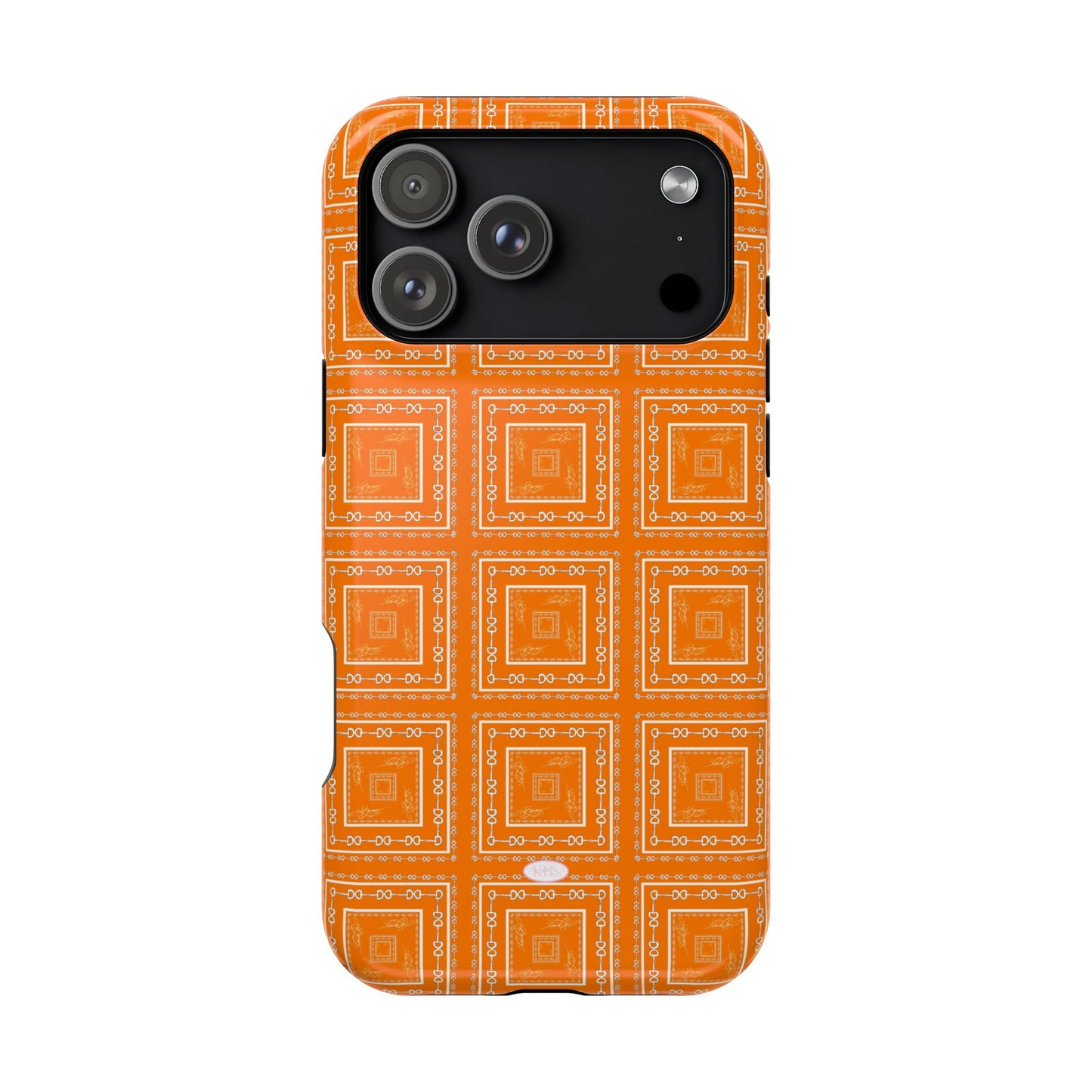 Orange & White Horsebit MagSafe Case