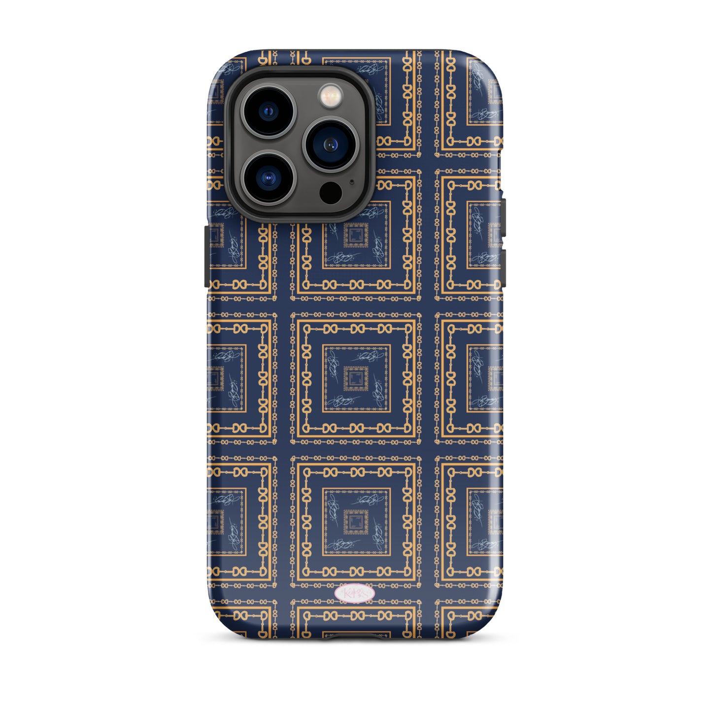 Navy & Gold Horsebit Tough Case