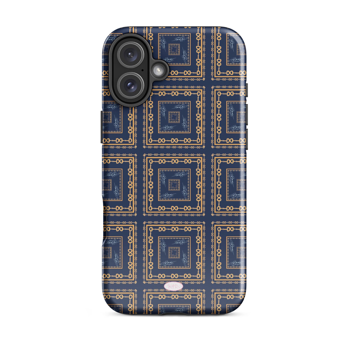 Navy & Gold Horsebit Tough Case