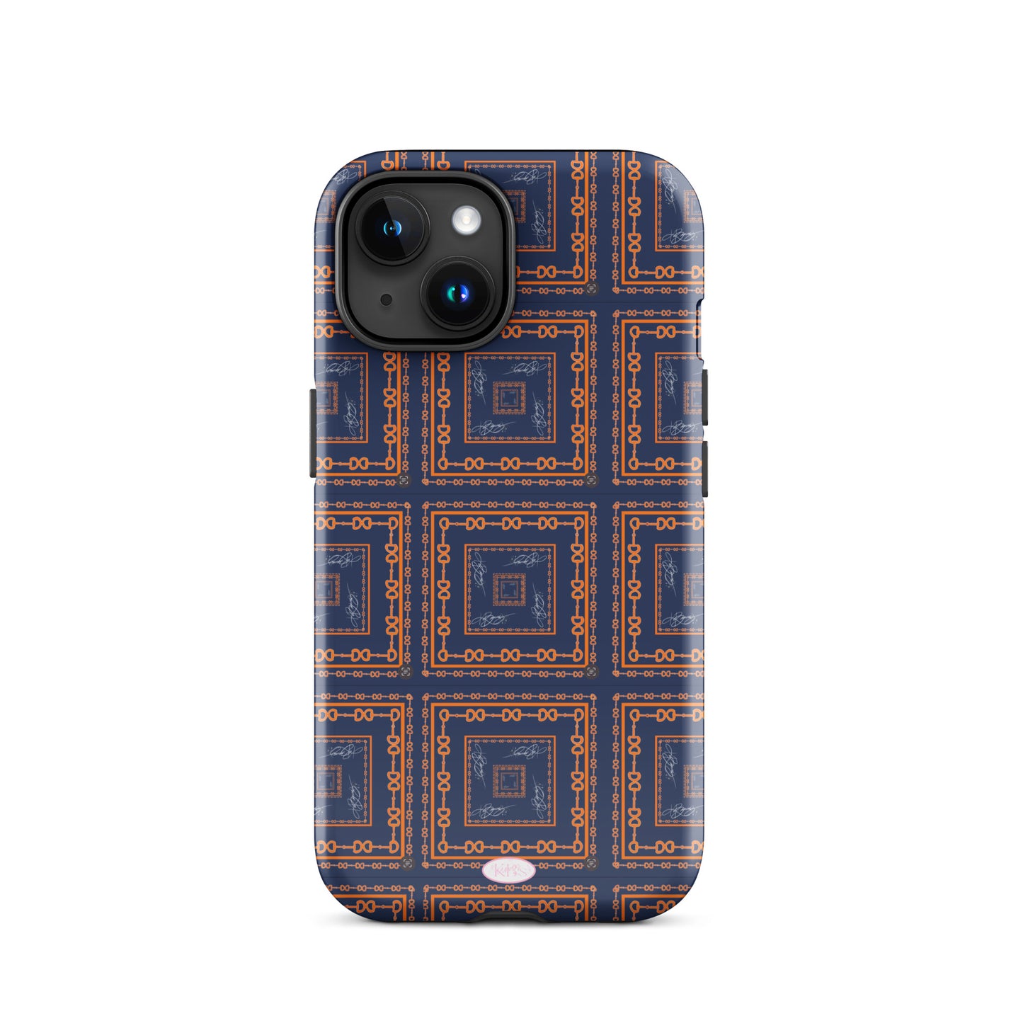 Navy & Orange Horsebit Tough Case