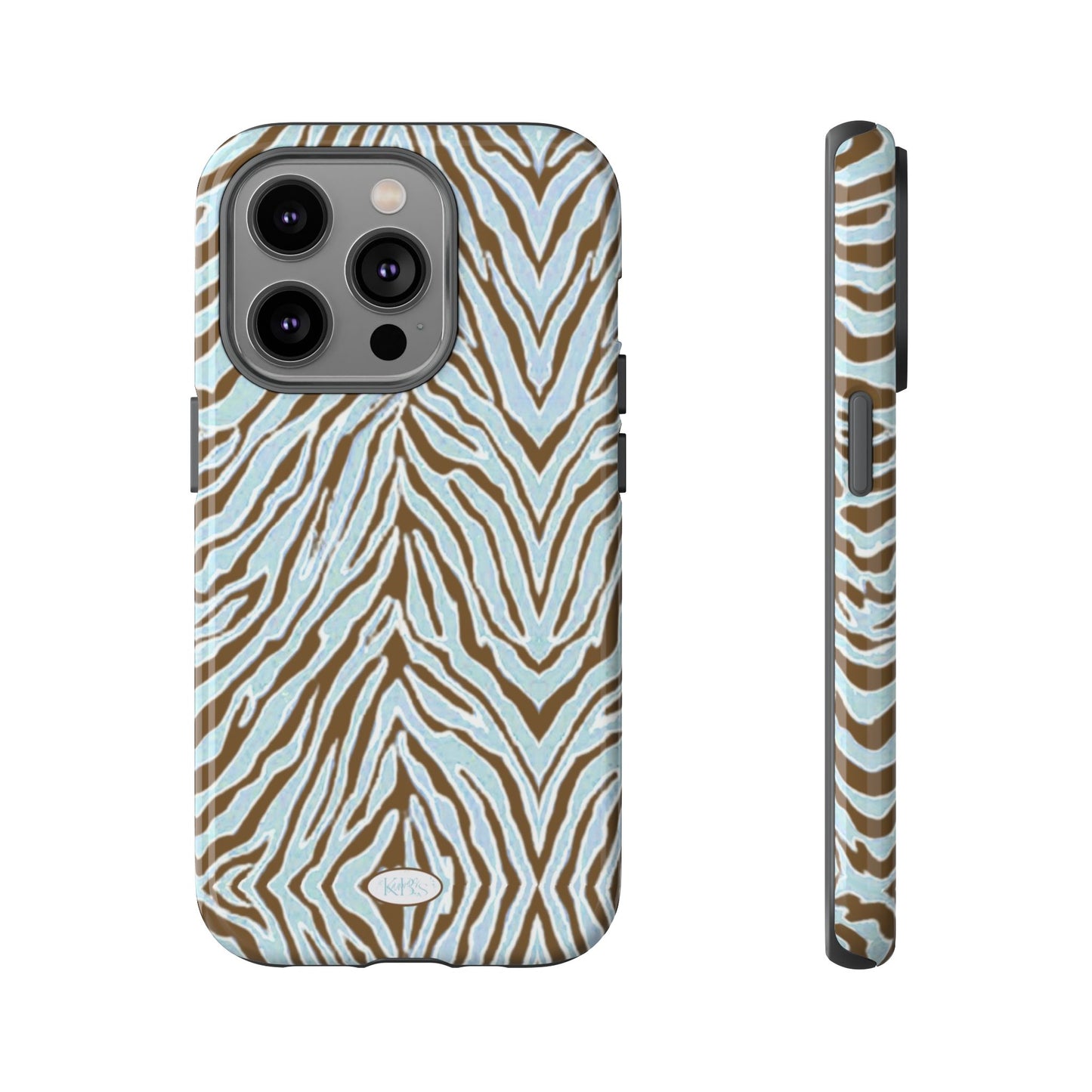 Zebra Bleu Tough Case