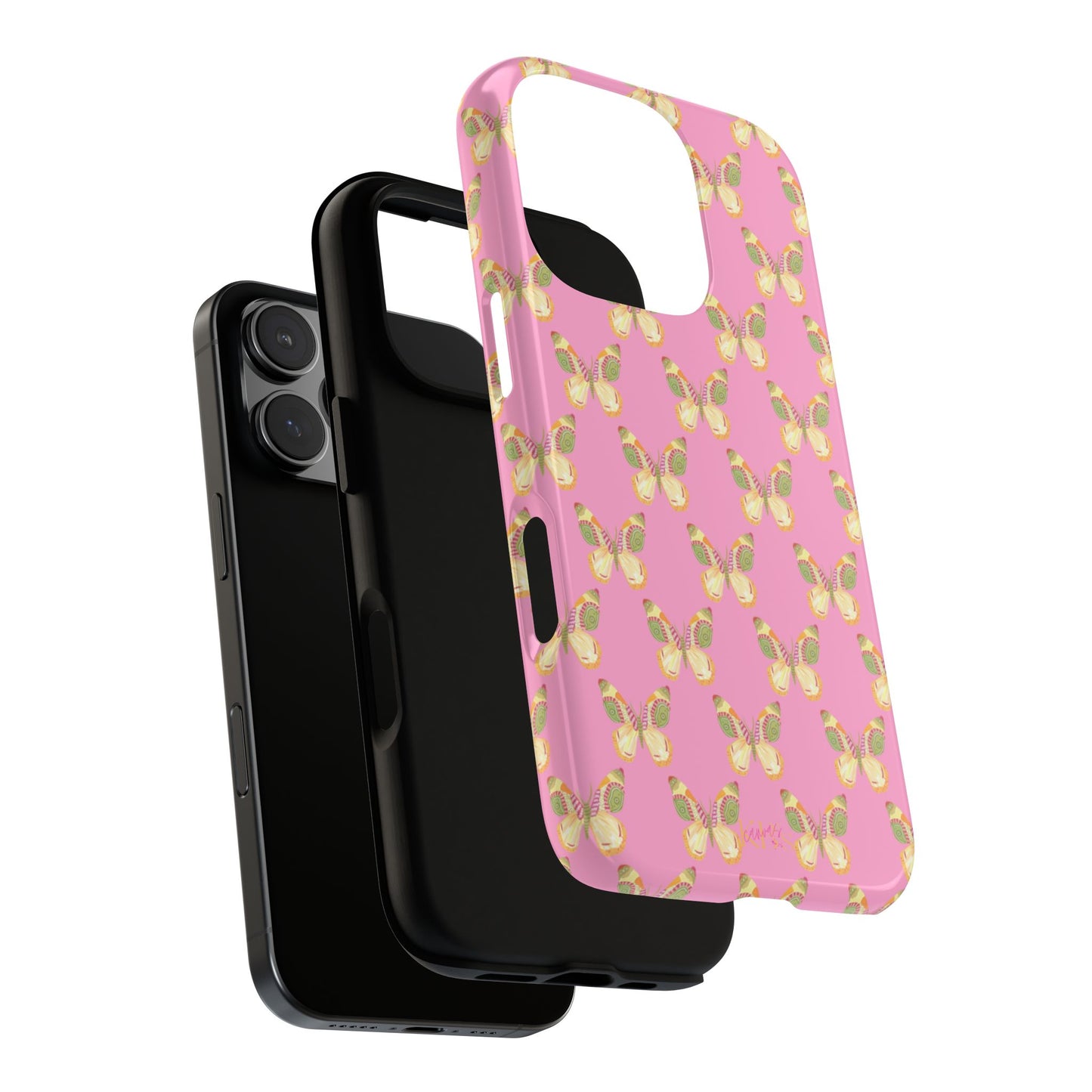 Flutter Pattern Tough Case - Pink