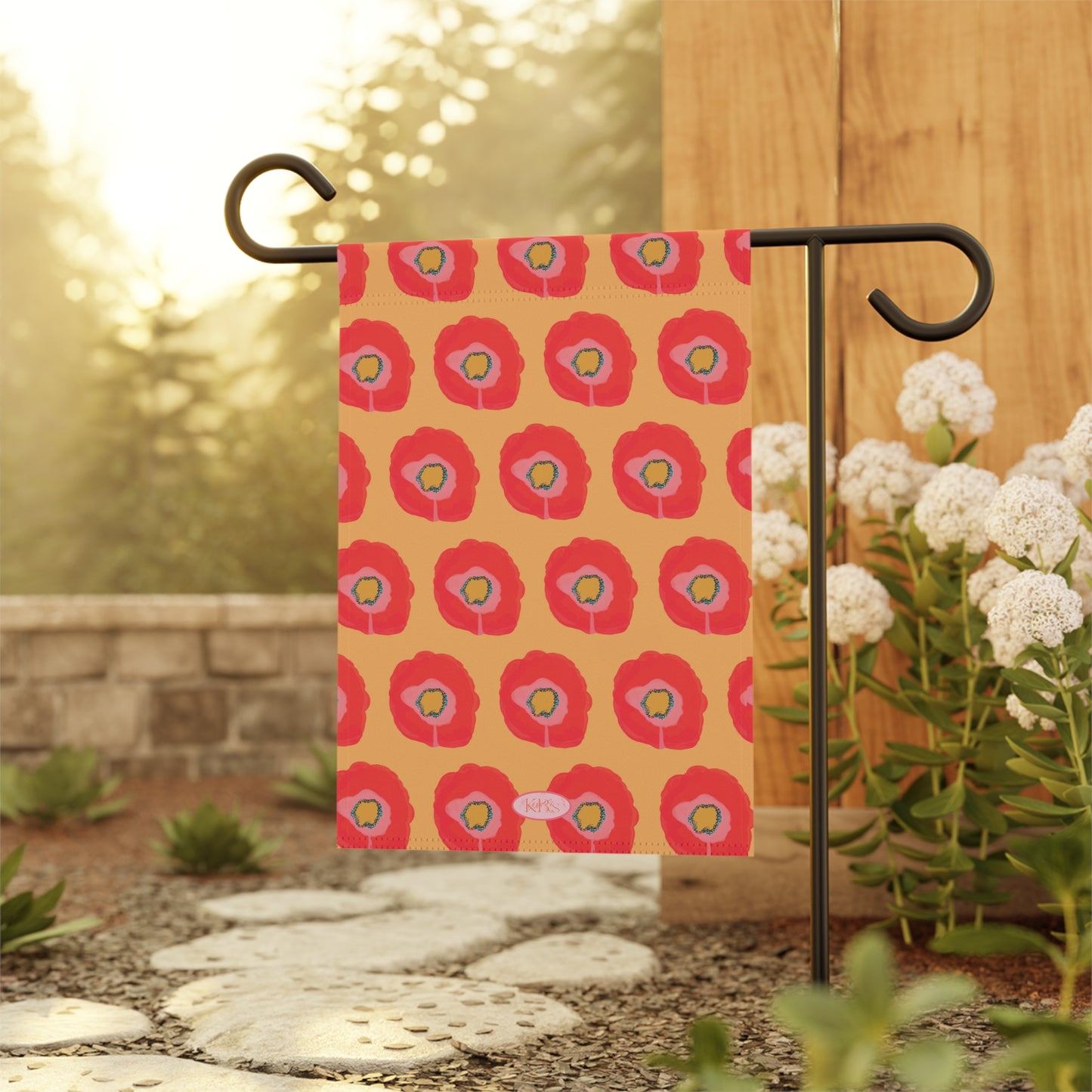 Poppy Fleur Garden Flag