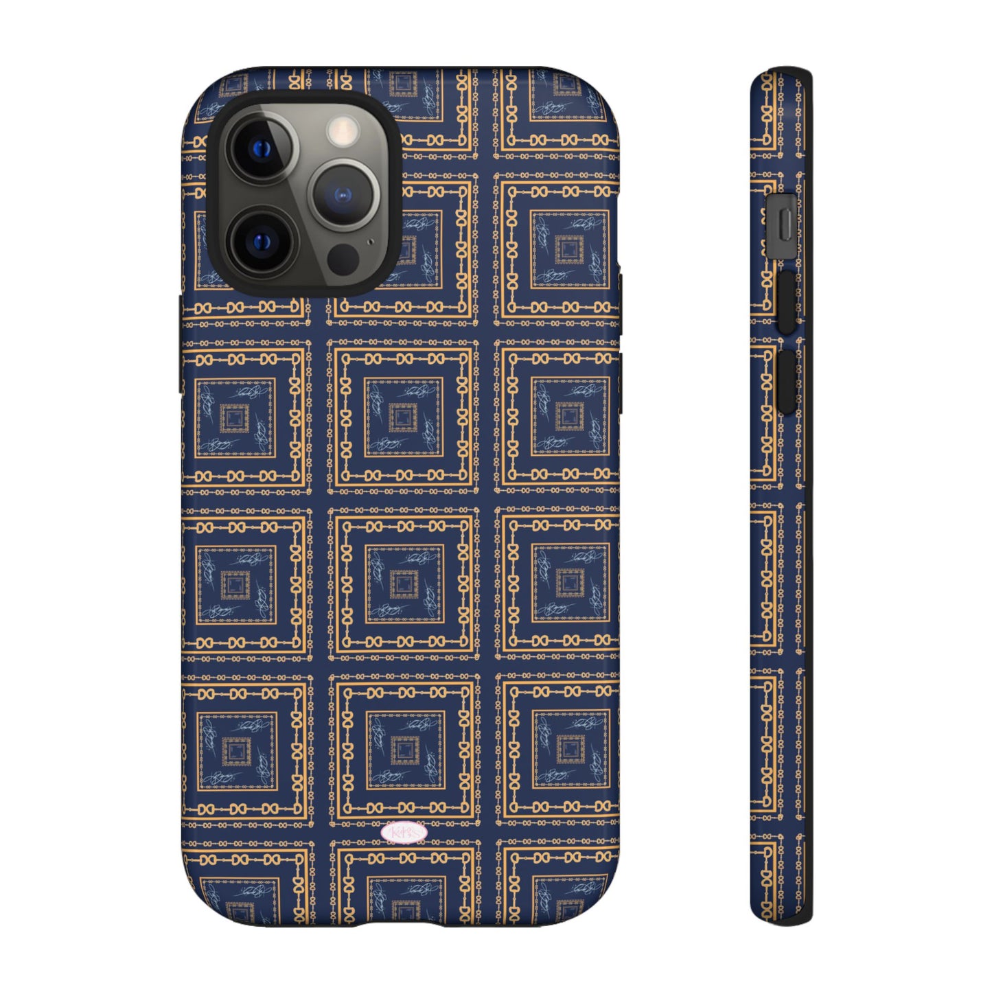 Navy & Gold Horsebit Tough Case