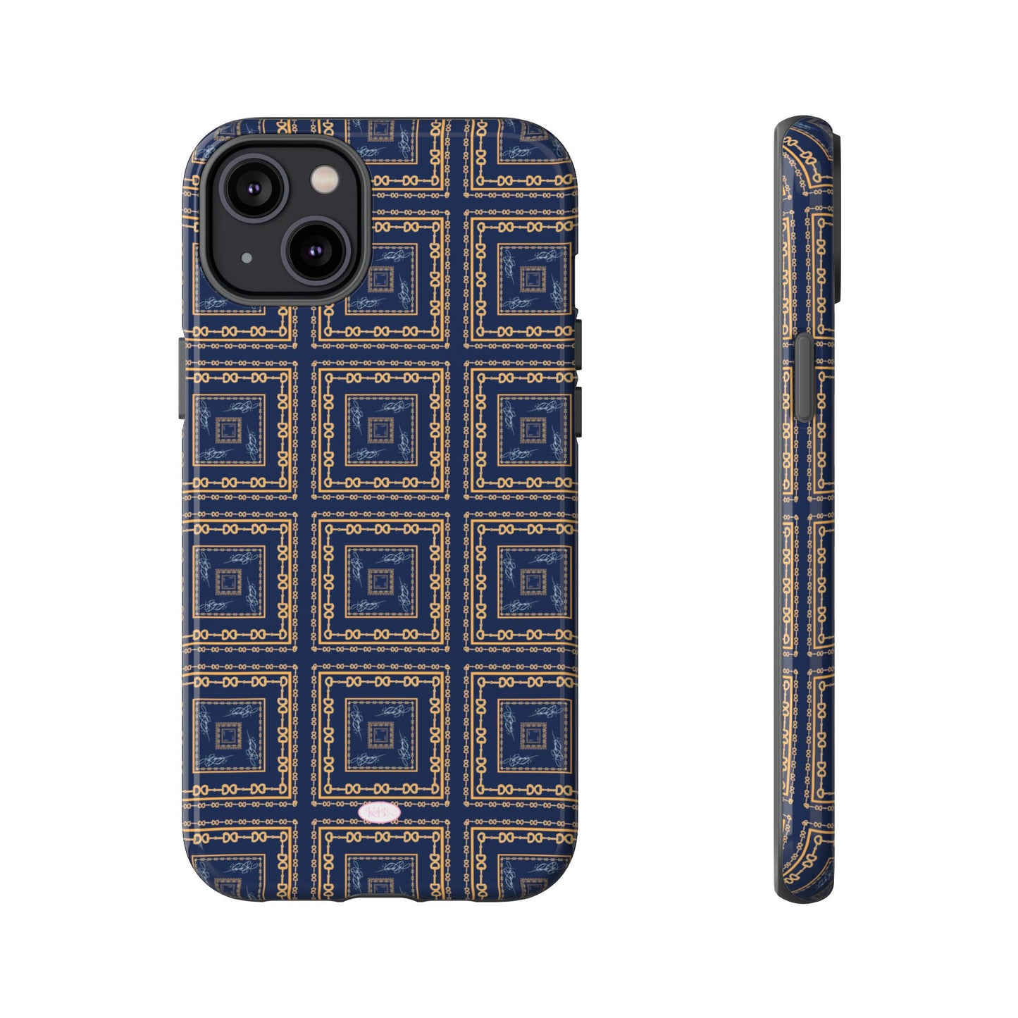 Navy & Gold Horsebit Tough Case