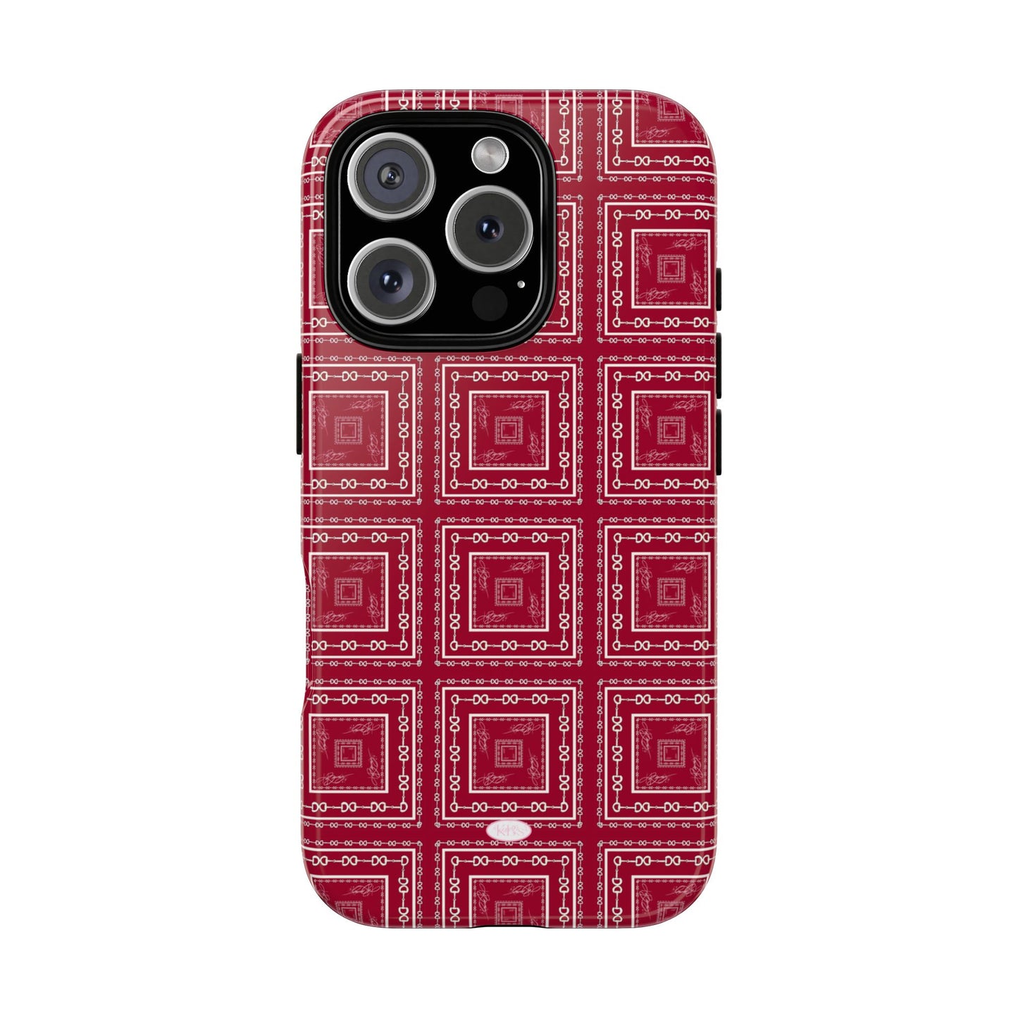 Maroon & White Horsebit Tough Case