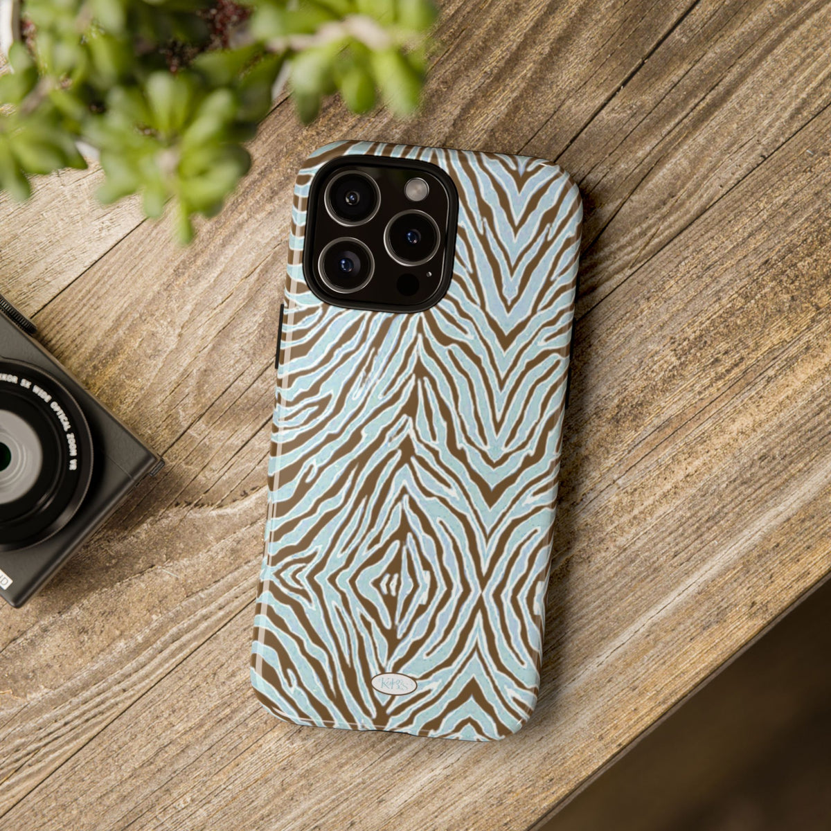 Zebra Bleu Tough Case for iPhone