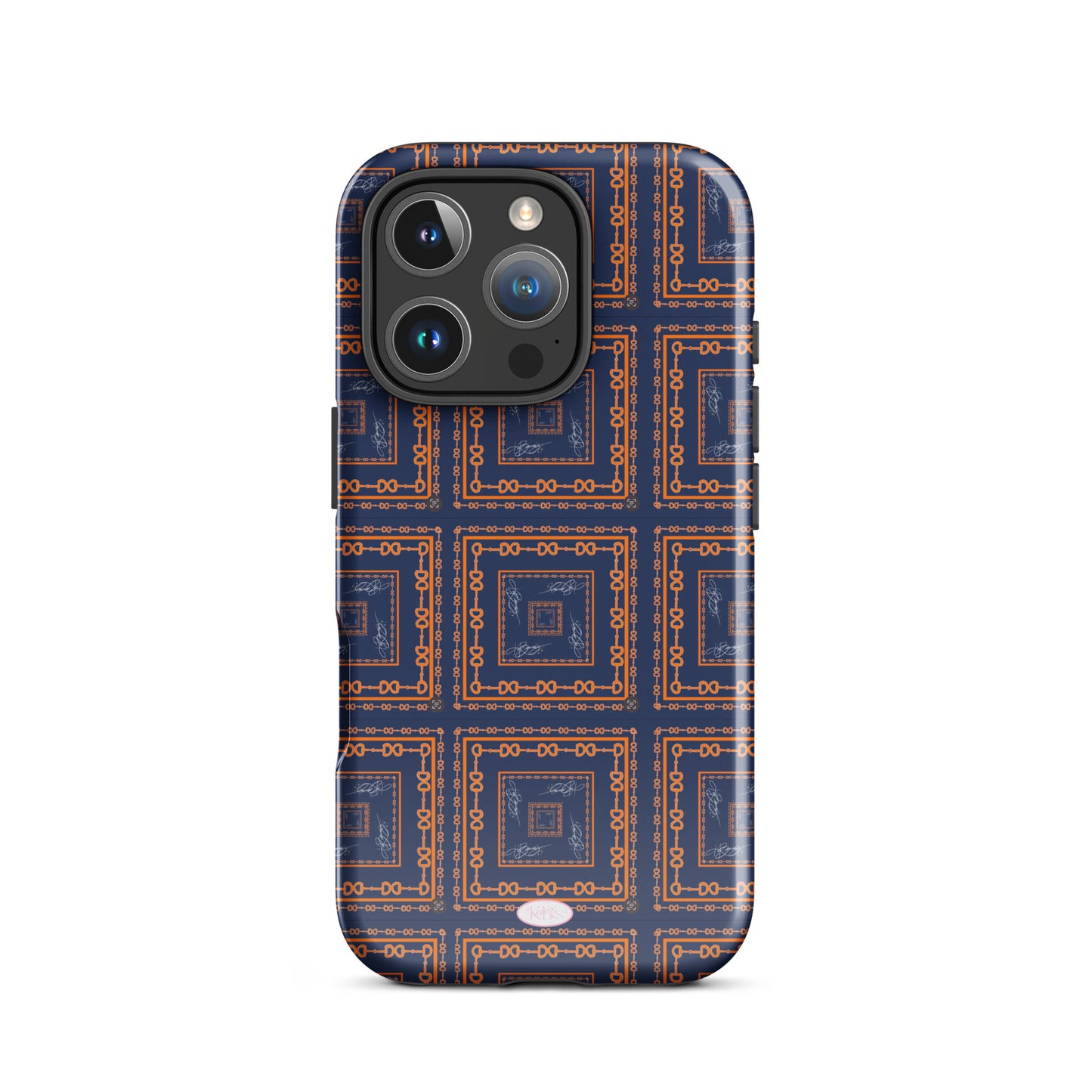 Navy & Orange Horsebit Tough Case