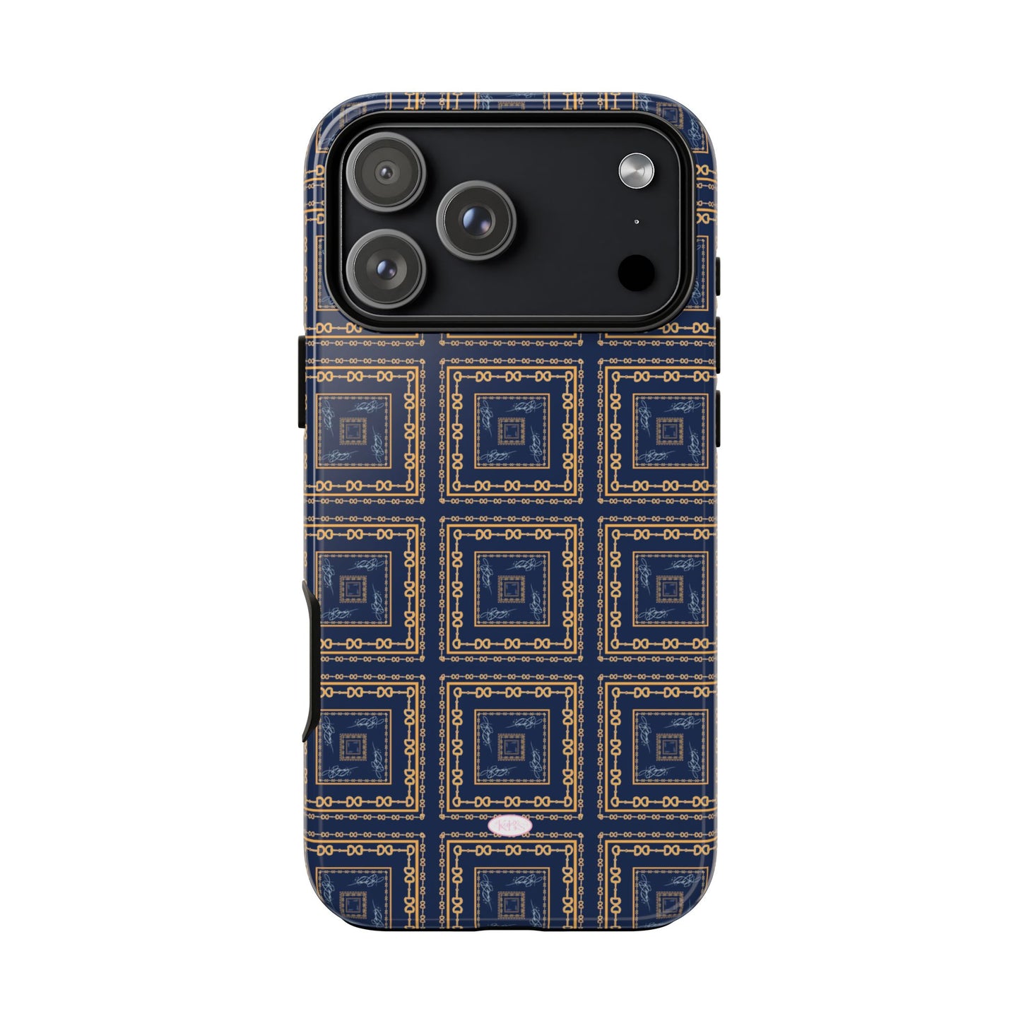 Navy & Gold Horsebit Tough Case