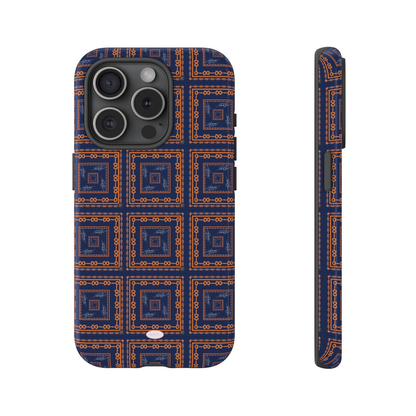 Navy & Orange Horsebit Tough Case