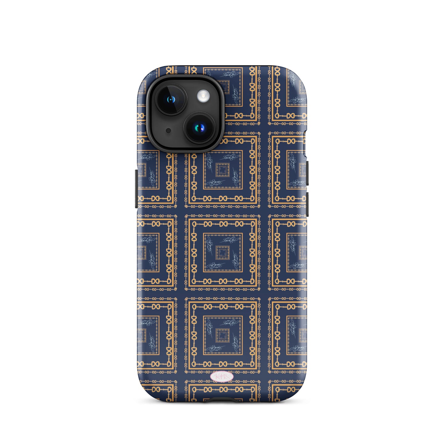 Navy & Gold Horsebit Tough Case