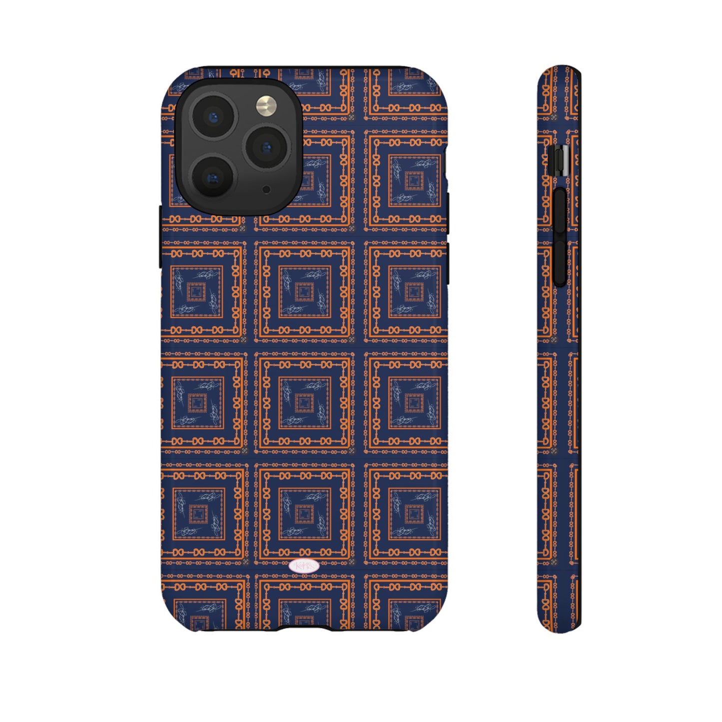 Navy & Orange Horsebit Tough Case