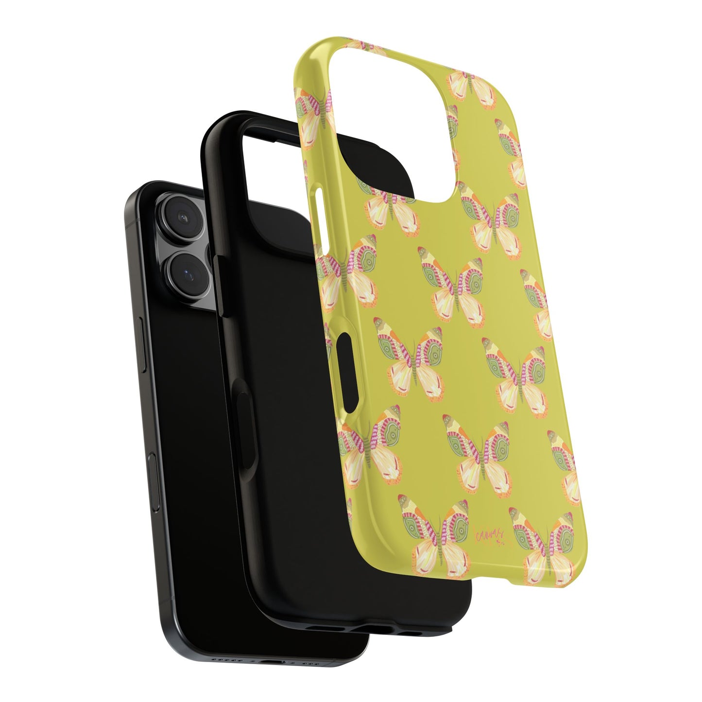 Flutter Pattern Tough Case - Green