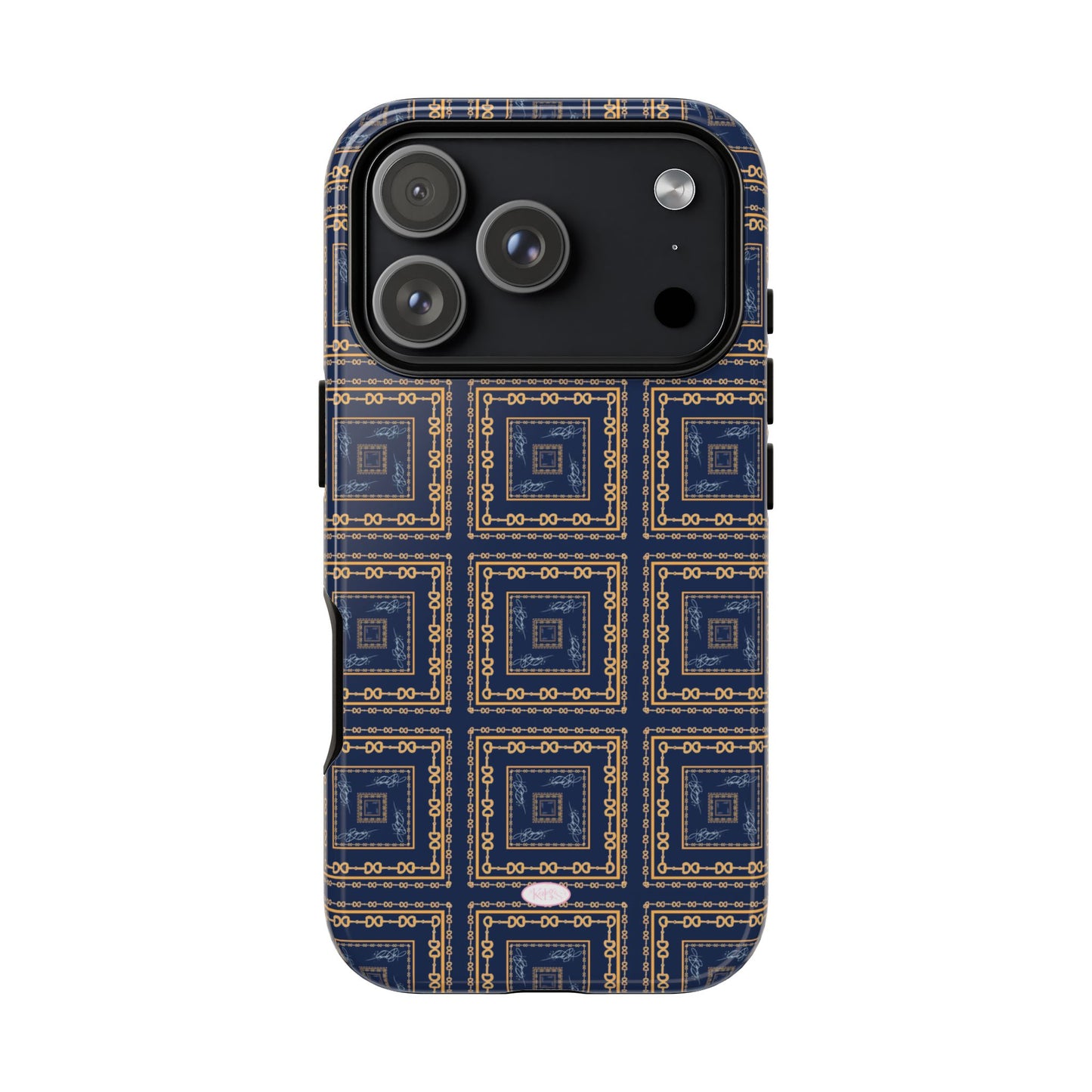 Navy & Gold Horsebit Tough Case