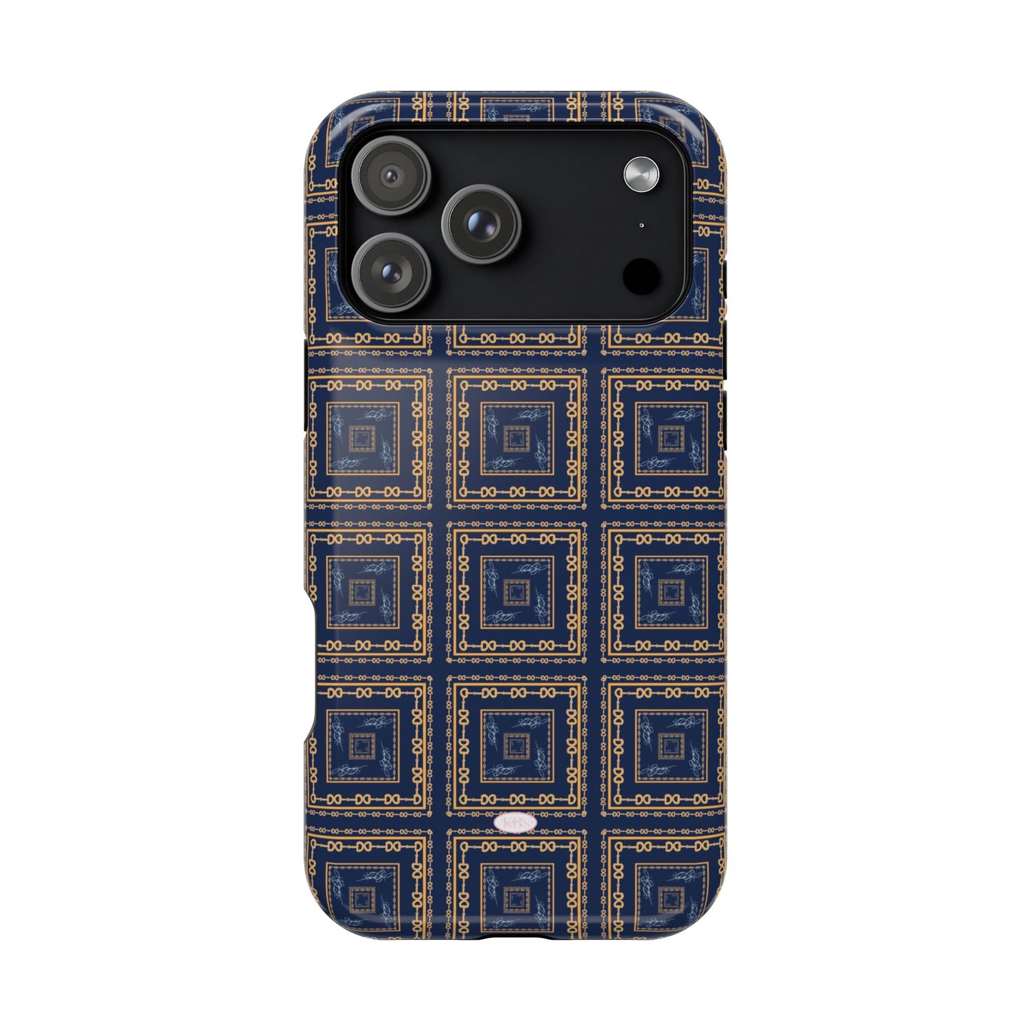 Navy & Gold Horsebit Mag Safe Case