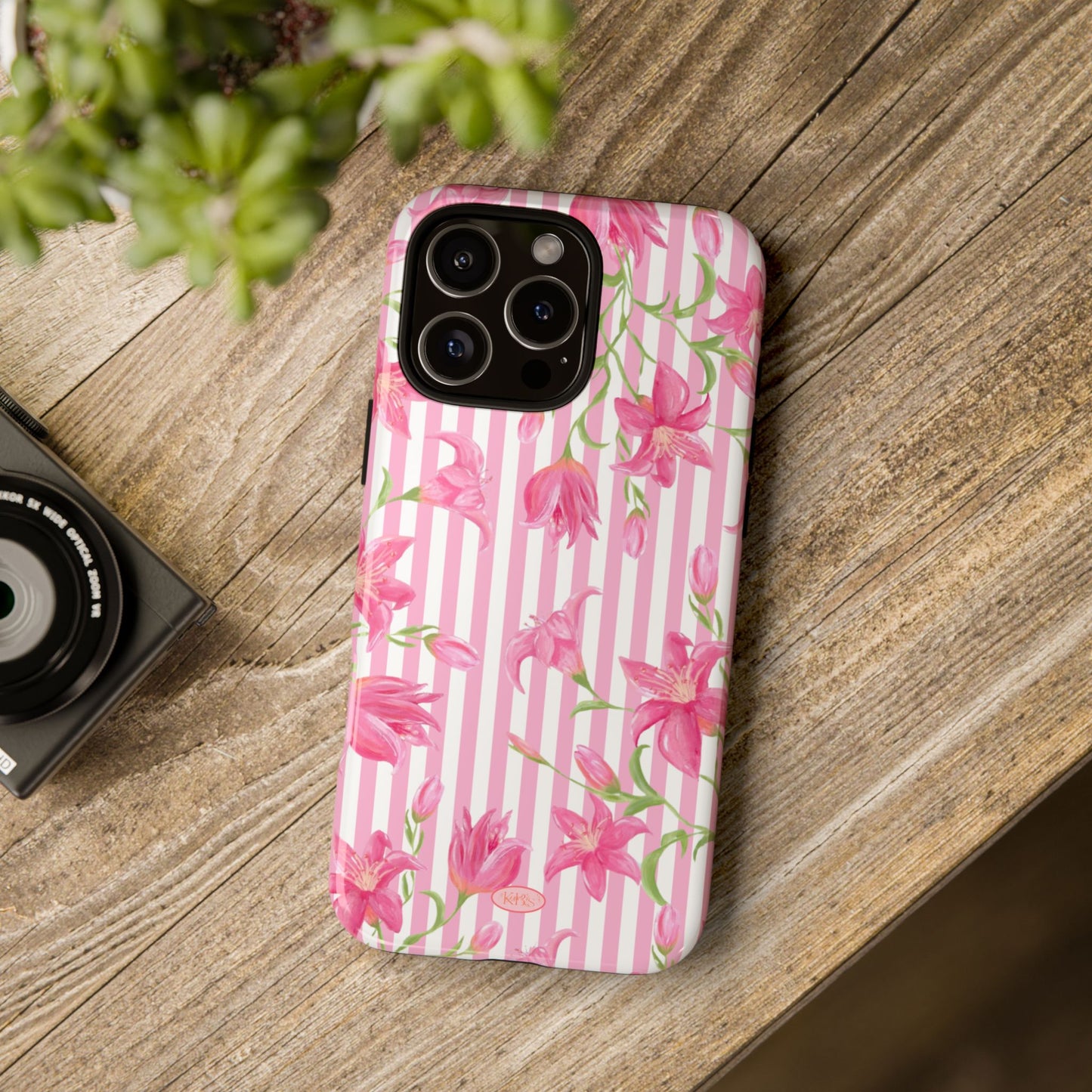 Azalea Stripe Tough Case for iPhone - Pink