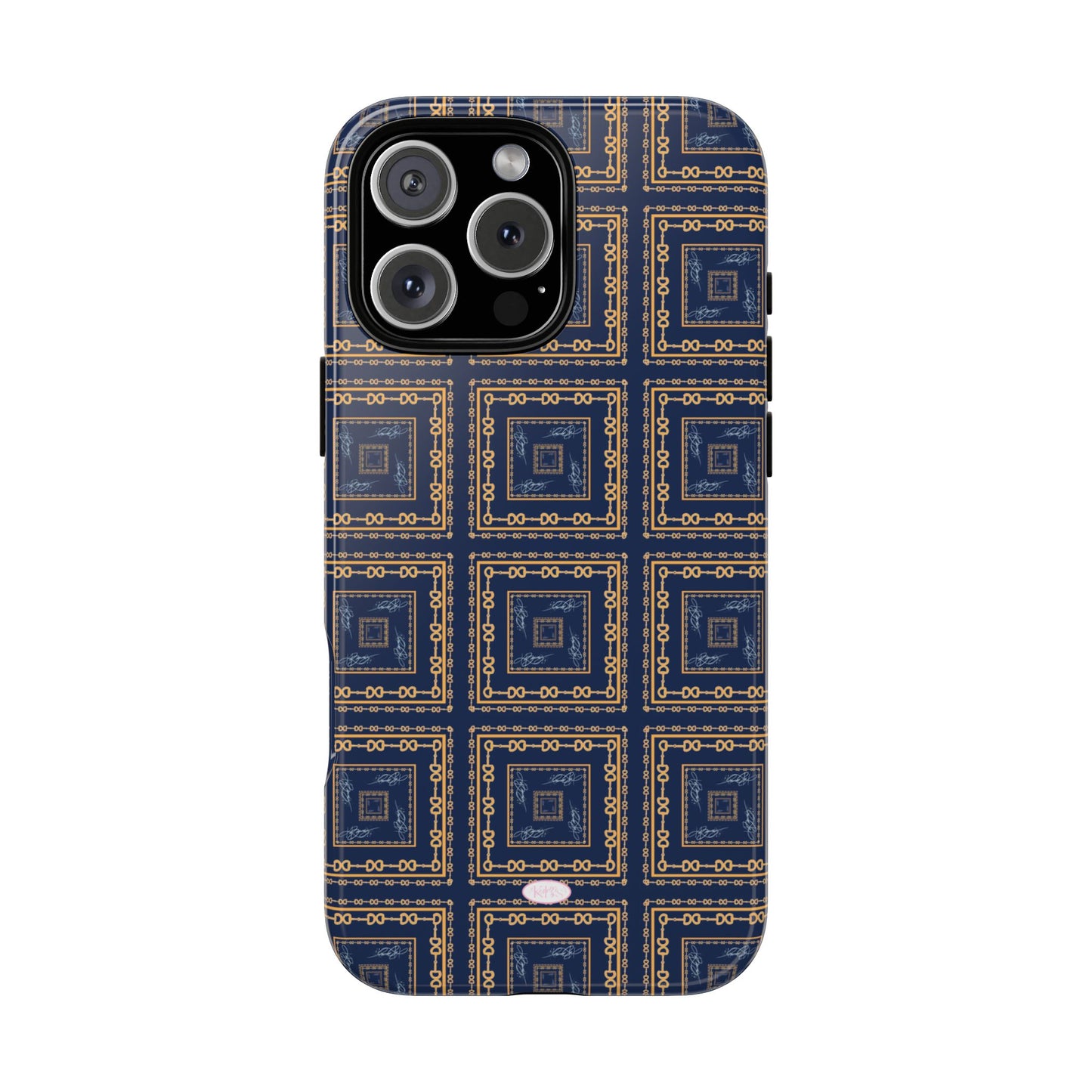 Navy & Gold Horsebit Tough Case