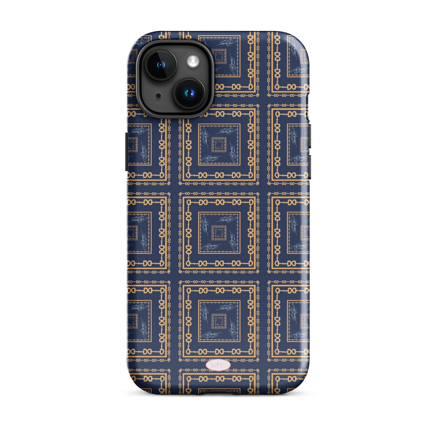 Navy & Gold Horsebit Tough Case