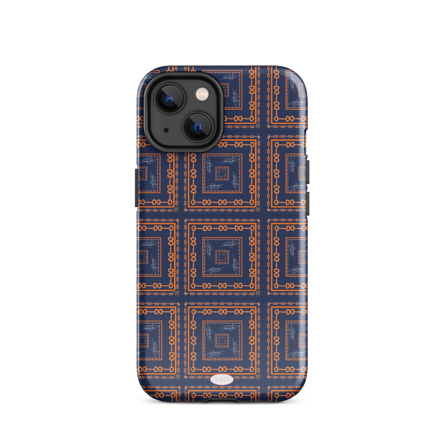 Navy & Orange Horsebit Tough Case